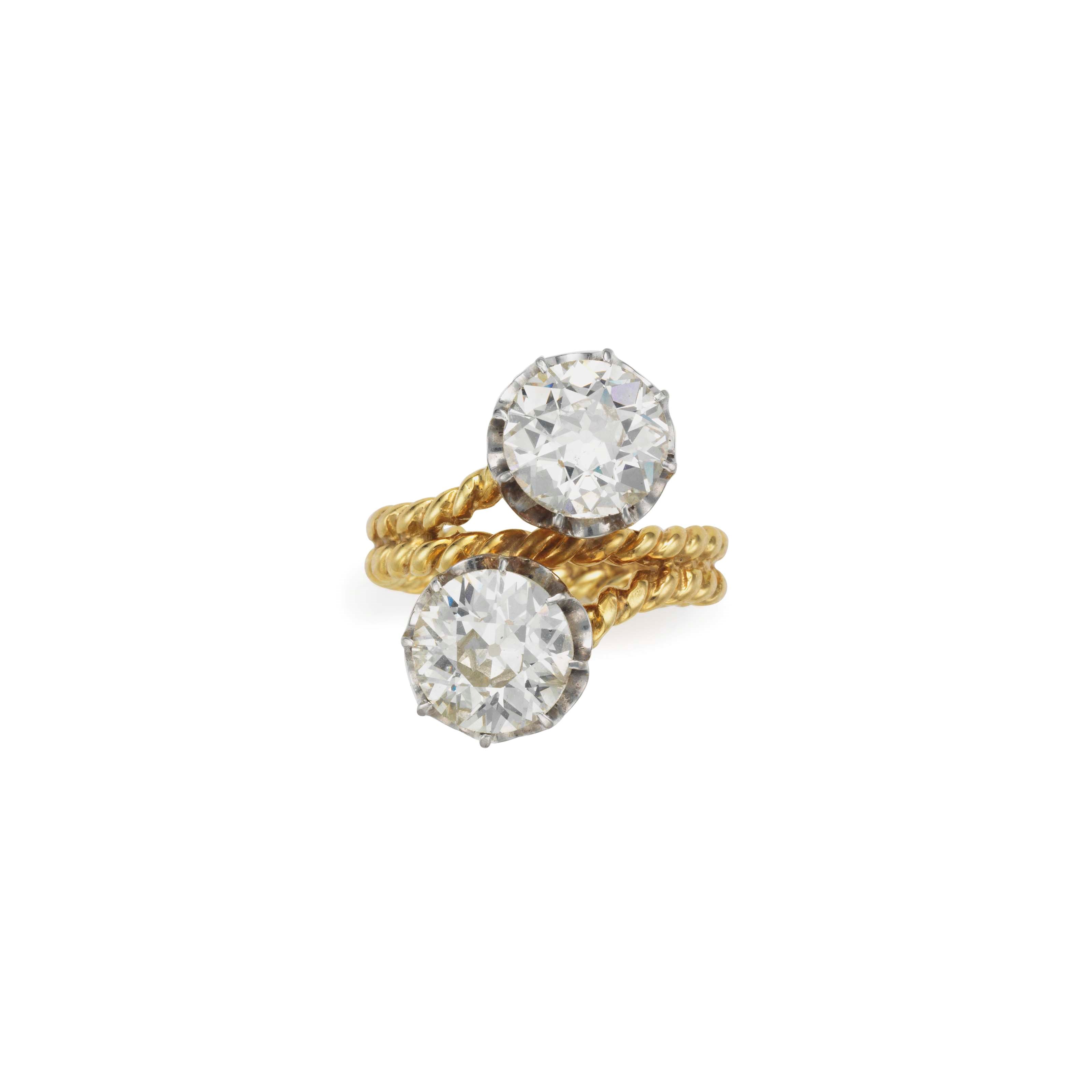 A TWO-STONE DIAMOND RING