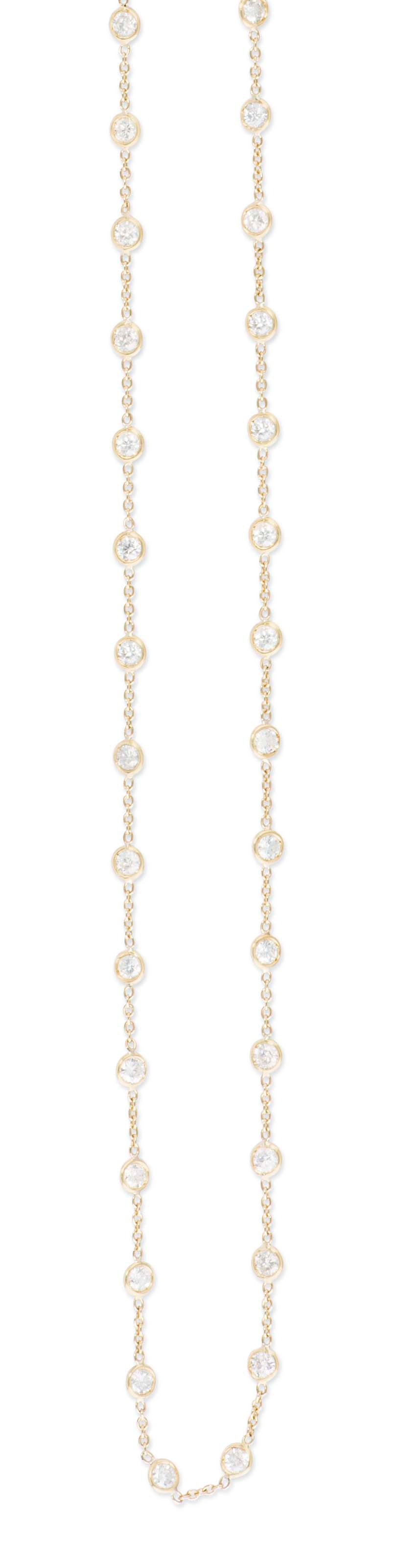 A DIAMOND LONGCHAIN NECKLACE