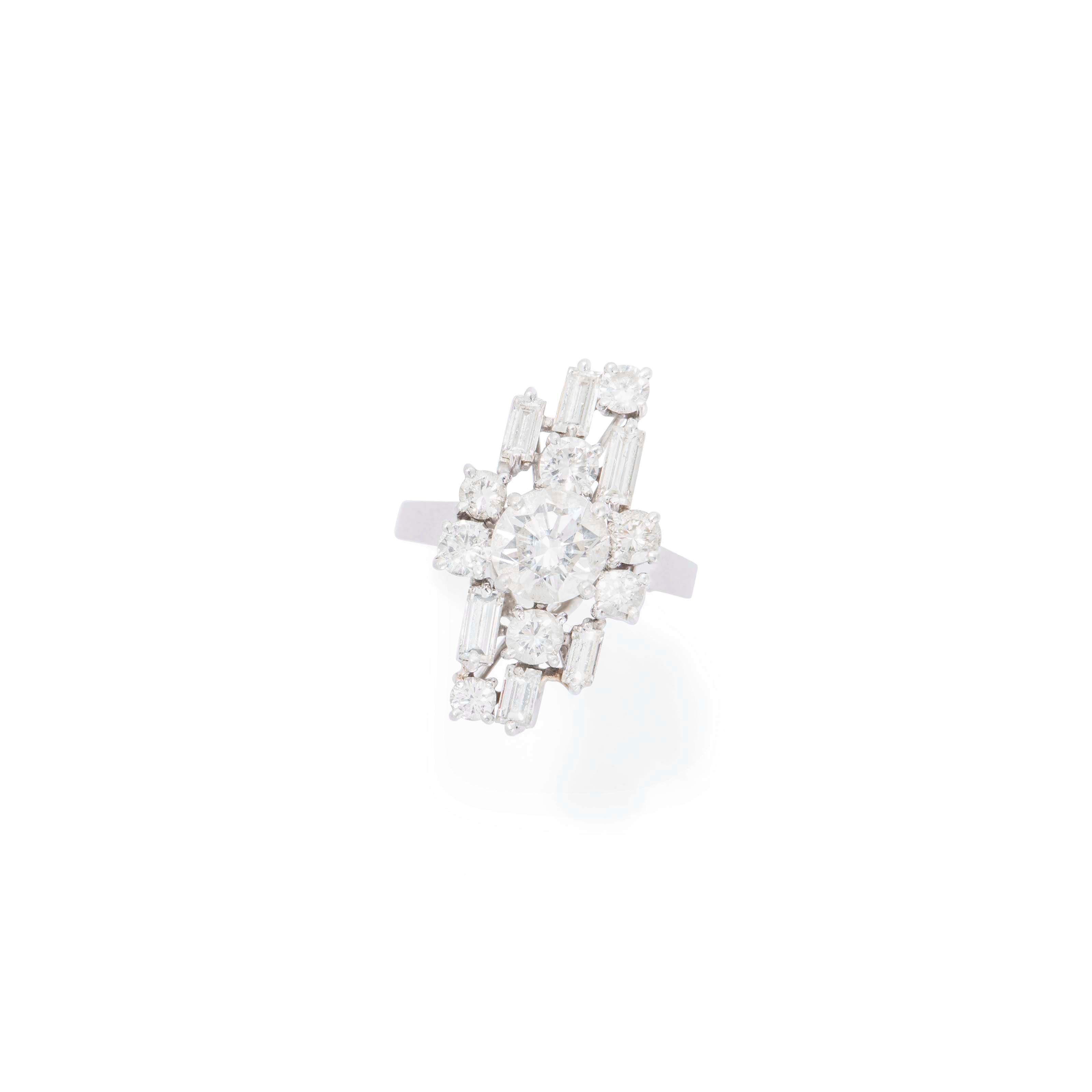 A DIAMOND CLUSTER RING