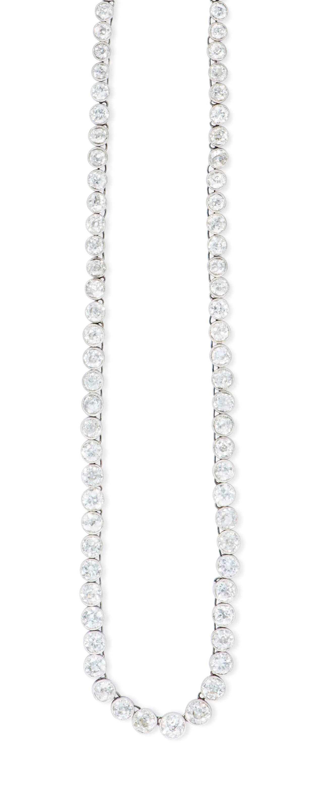 A DIAMOND RIVIERE NECKLACE