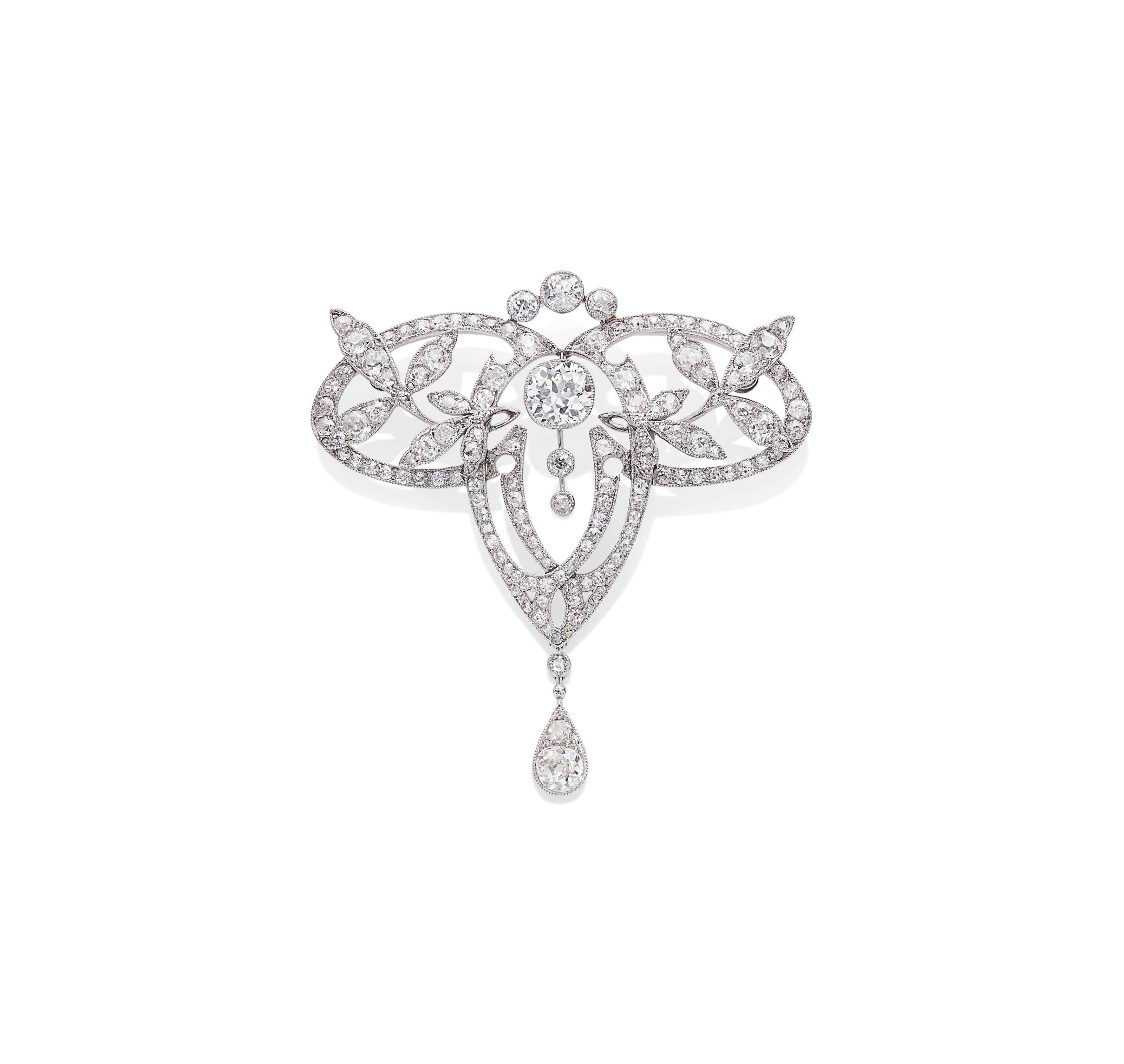 BROCHE BELLE ÉPOQUE DIAMANTS