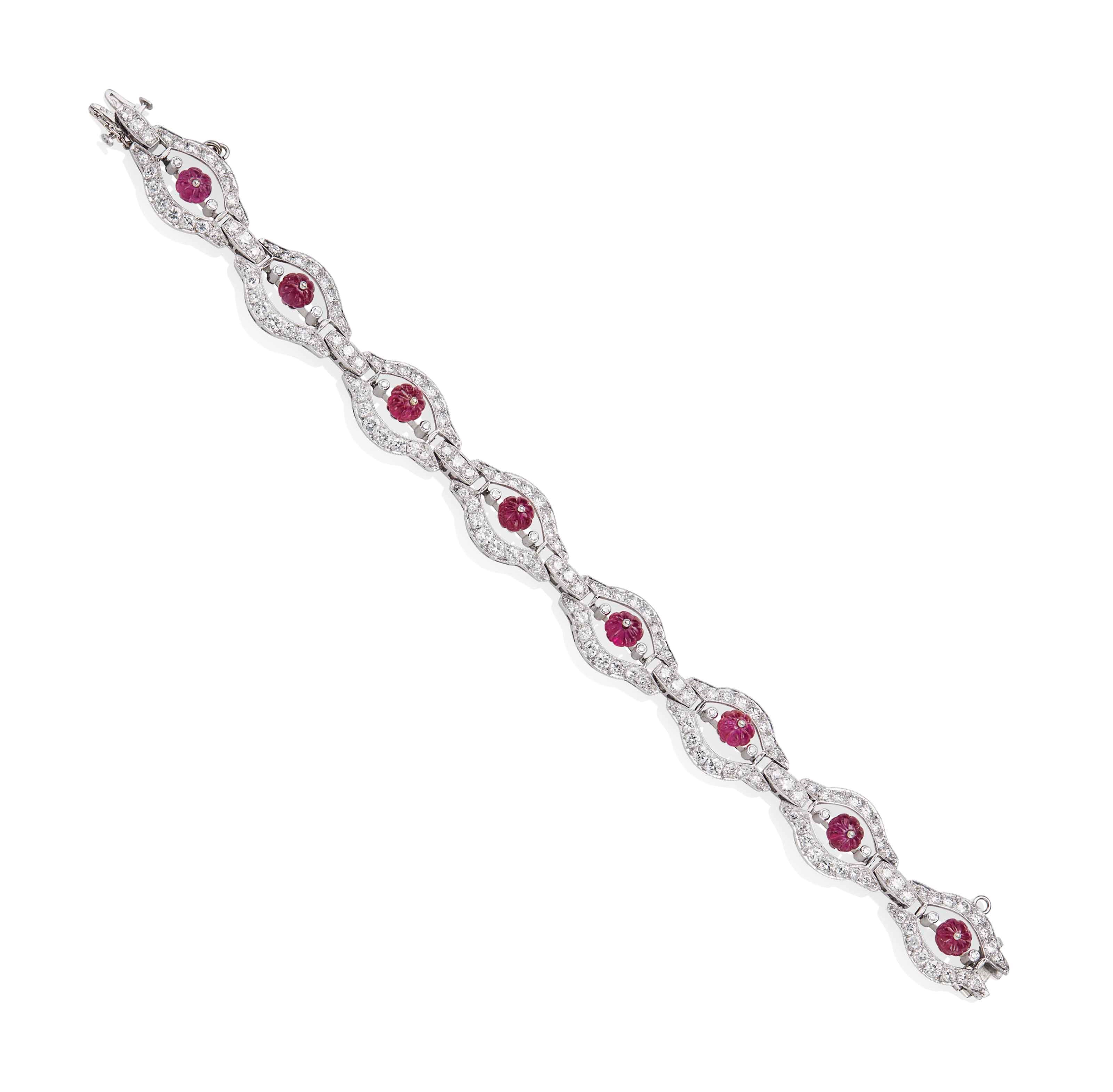 BRACELET RUBIS ET DIAMANTS
