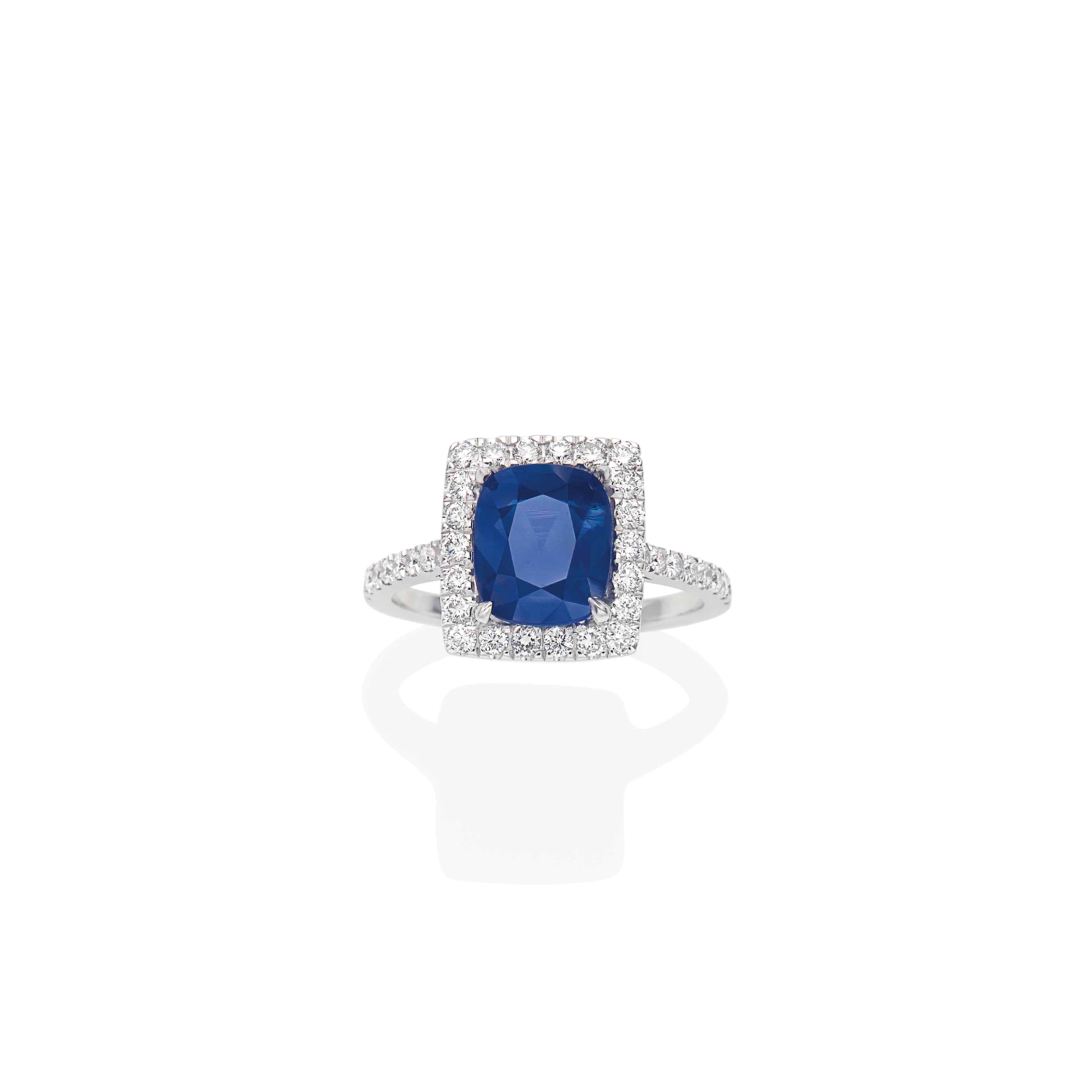BAGUE SAPHIR ET DIAMANTS
