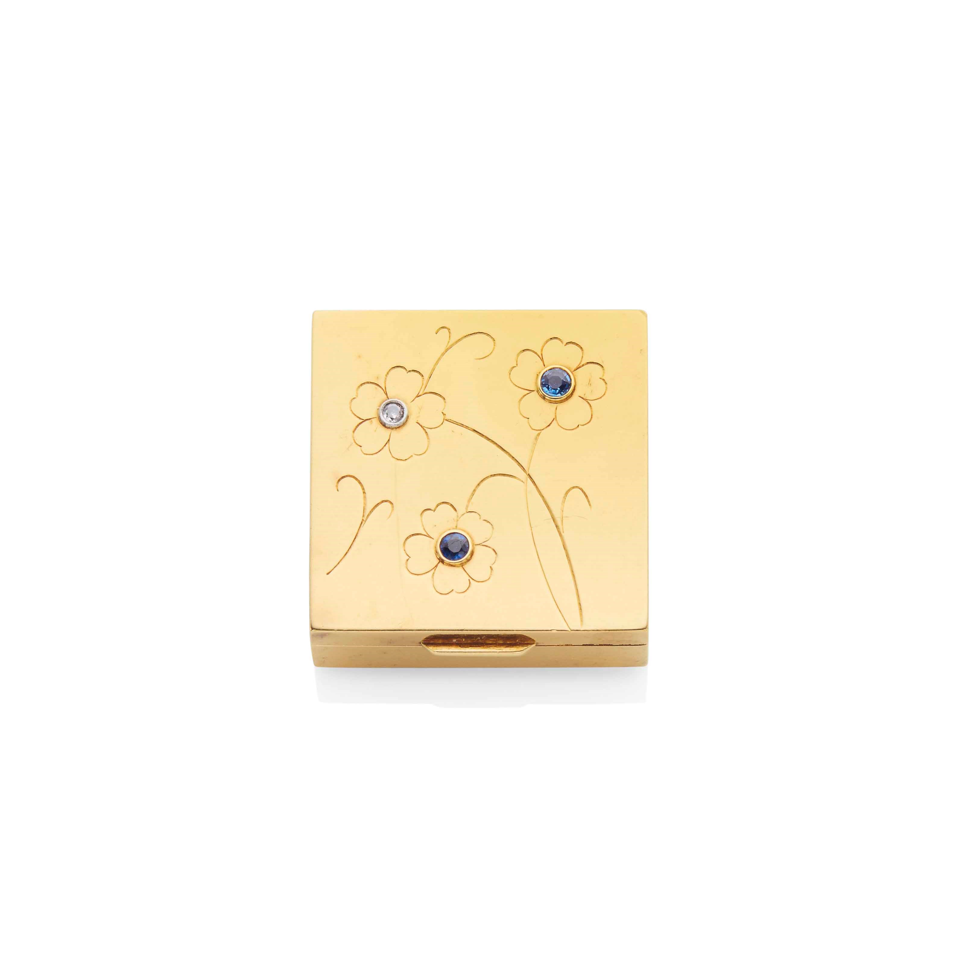 PILULIER SAPHIRS ET DIAMANT, PAR VAN CLEEF & ARPELS