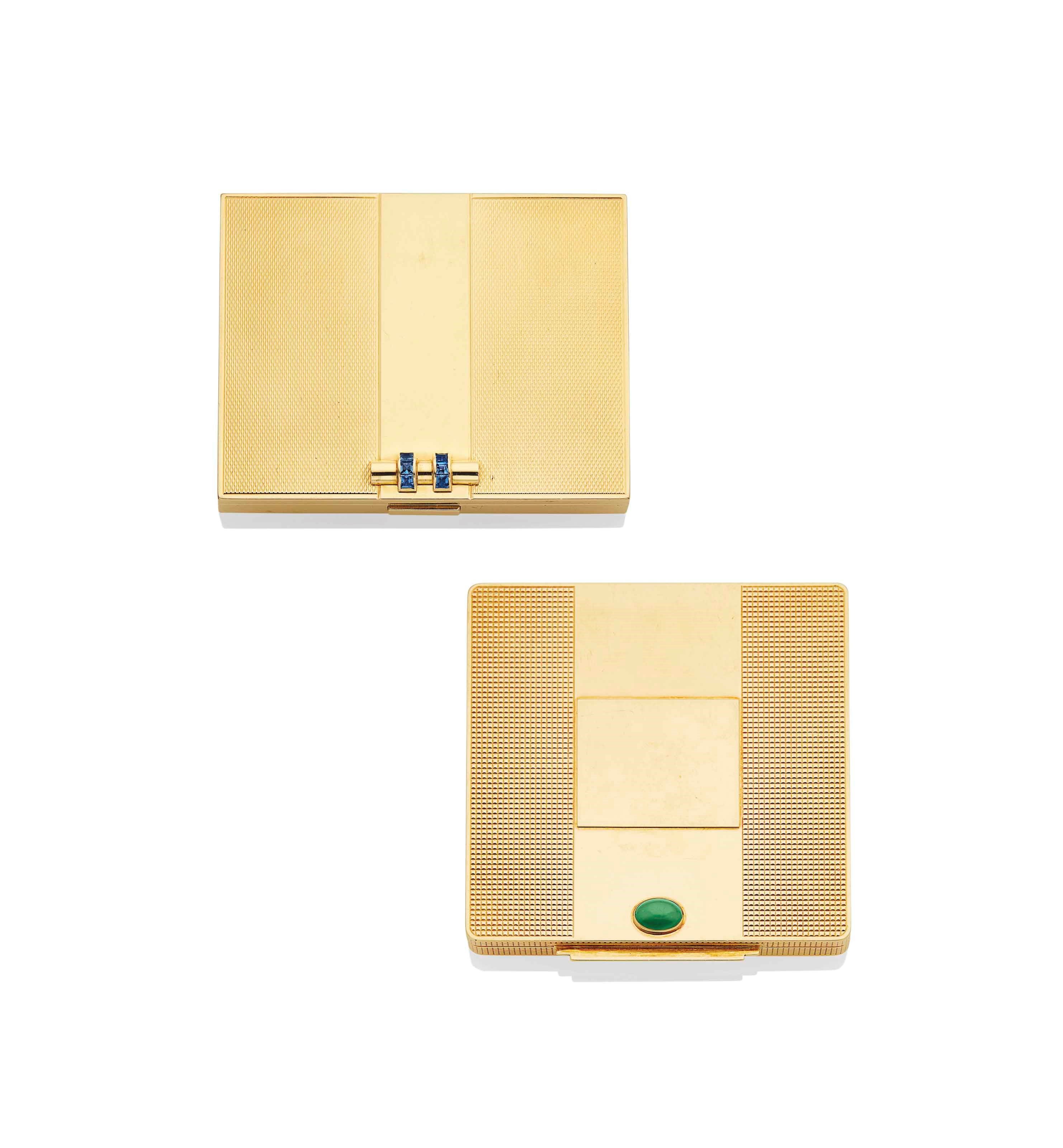 POUDRIER SAPHIRS, PAR VAN CLEEF & ARPELS ET POUDRIER CHRYSOPRASE