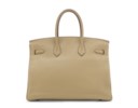 A TABAC CAMEL CLÉMENCE LEATHER BIRKIN 35 WITH GOLD HARDWARE