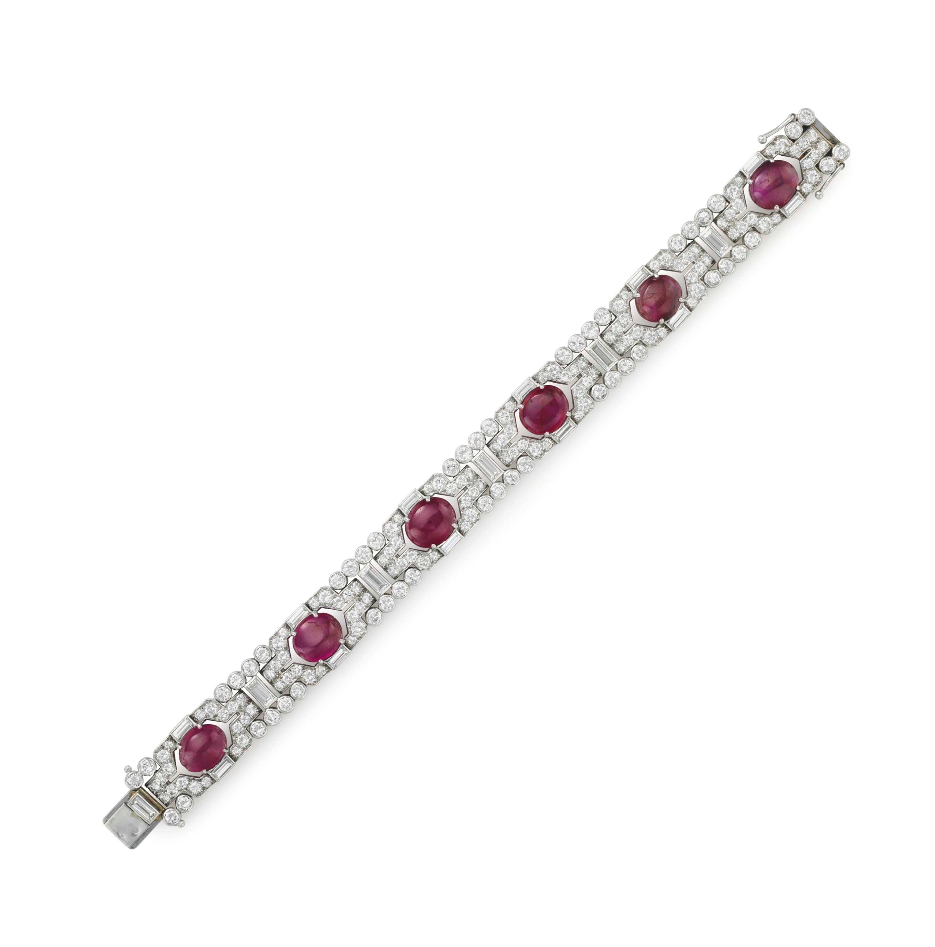 A RUBY AND DIAMOND BRACELET