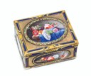 A CONTINENTAL ENAMELLED VARI-COLOR GOLD SNUFF-BOX
