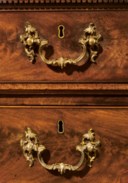 A GEORGE III MAHOGANY LIBRARY DESK
