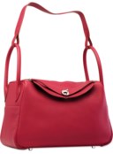 A RUBIS CLÉMENCE LEATHER LINDY 34 WITH PALLADIUM HARDWARE