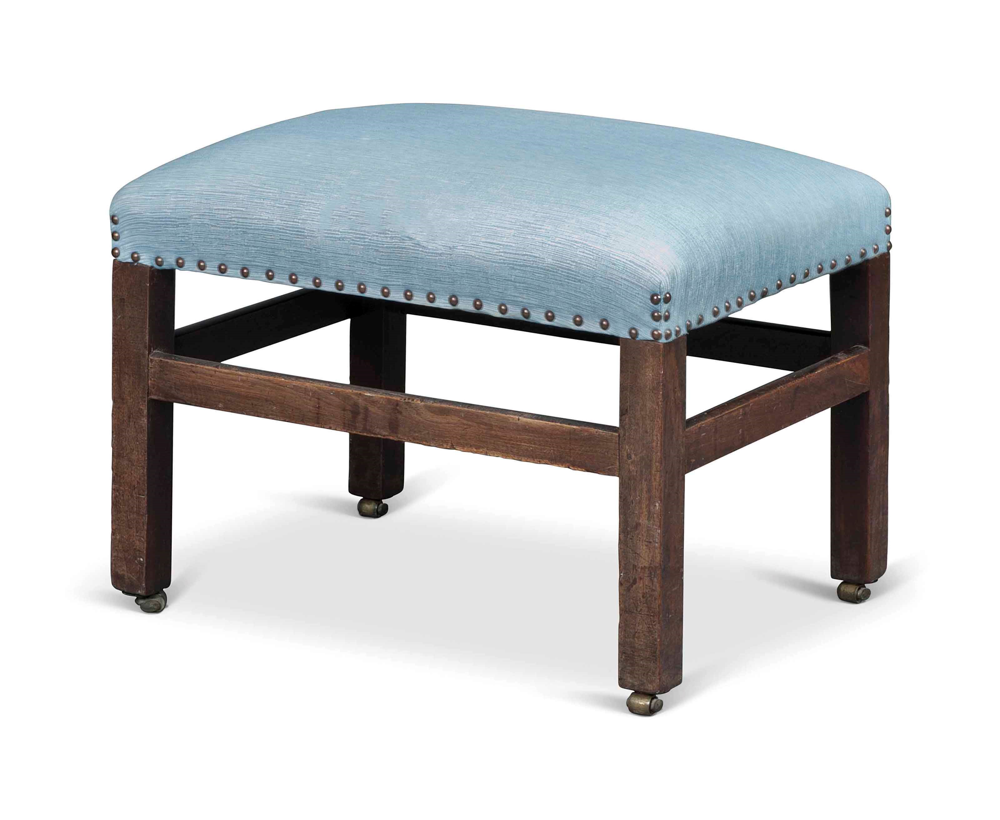 A GEORGE III MAHOGANY STOOL