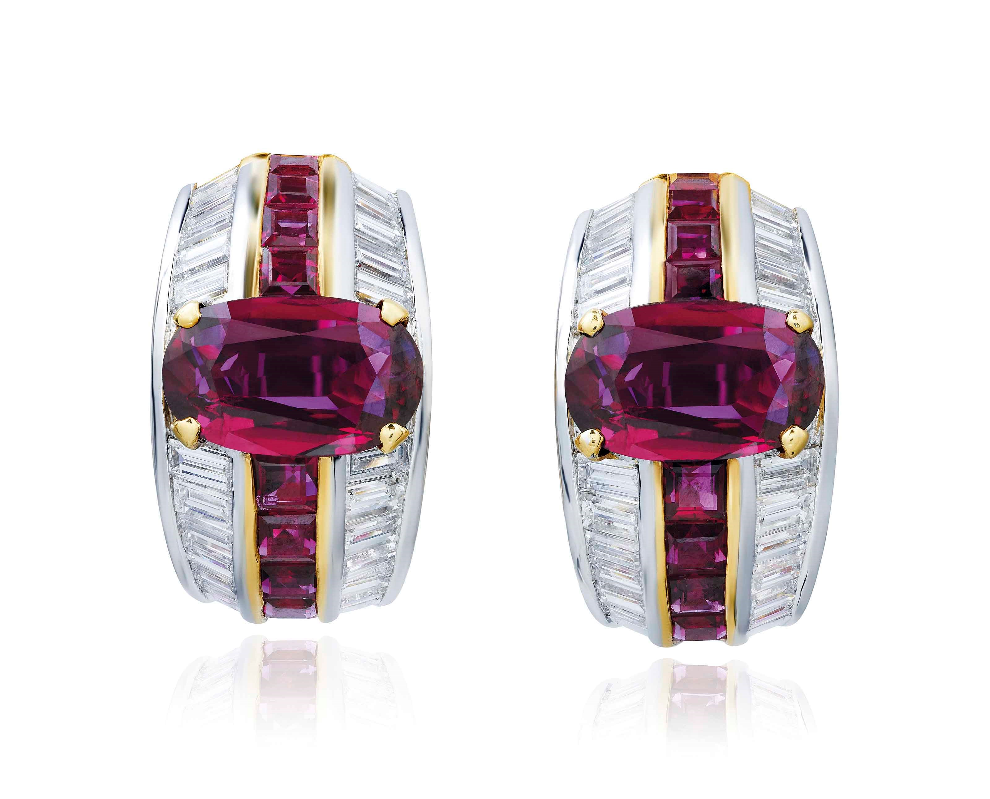 RUBY AND DIAMOND EARRINGS