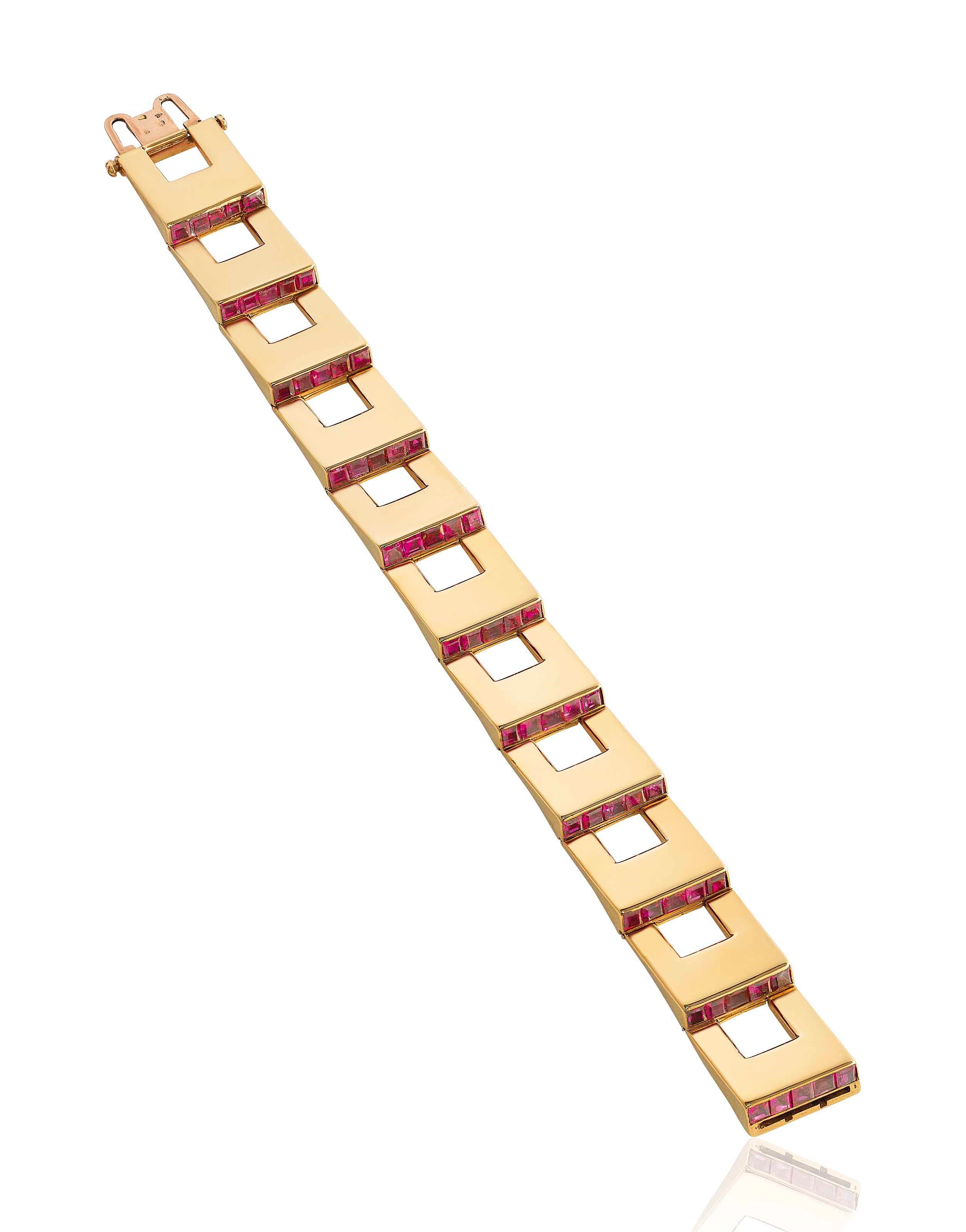 RETRO RUBY BRACELET, CARTIER