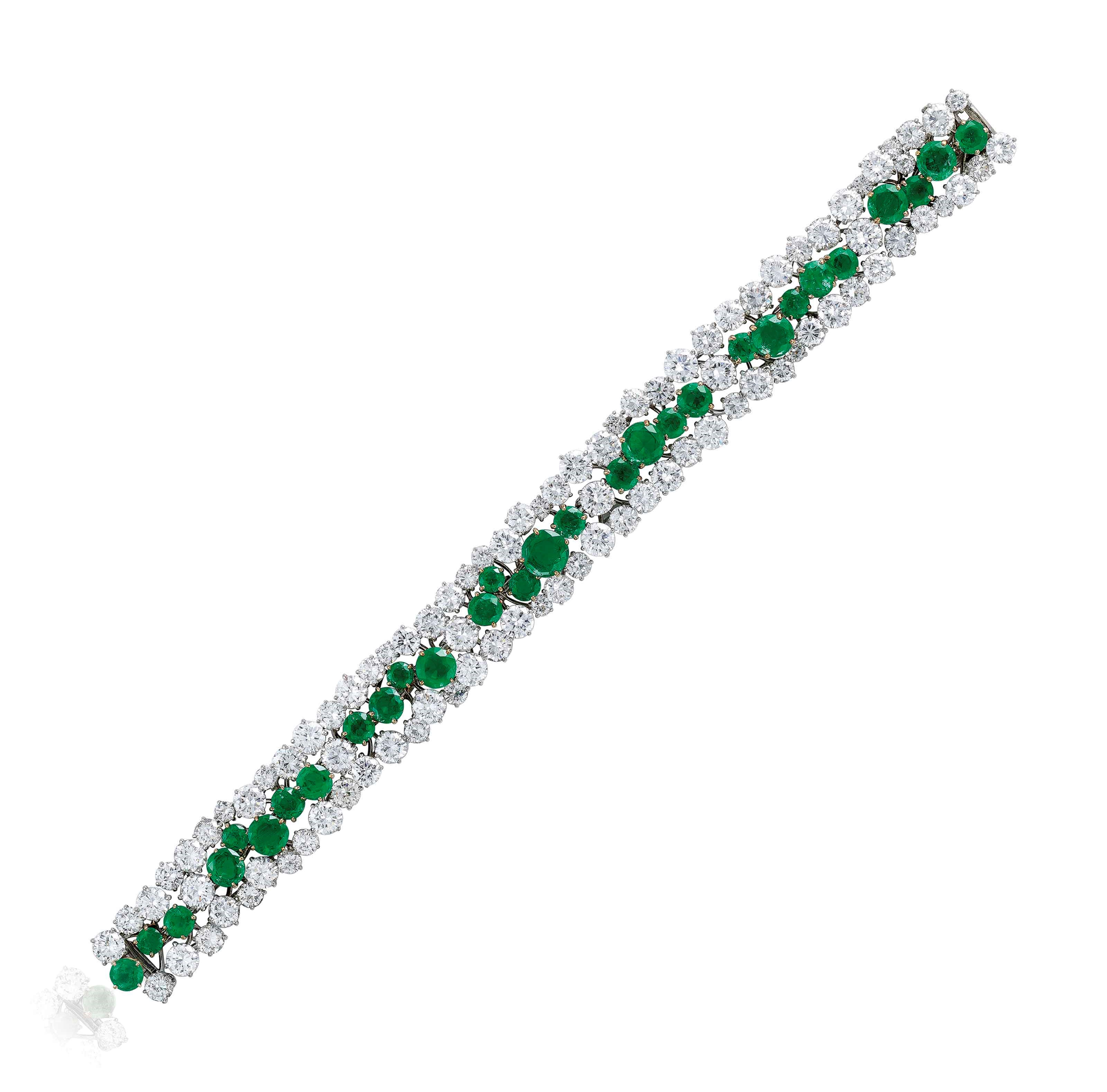 EMERALD AND DIAMOND BRACELET