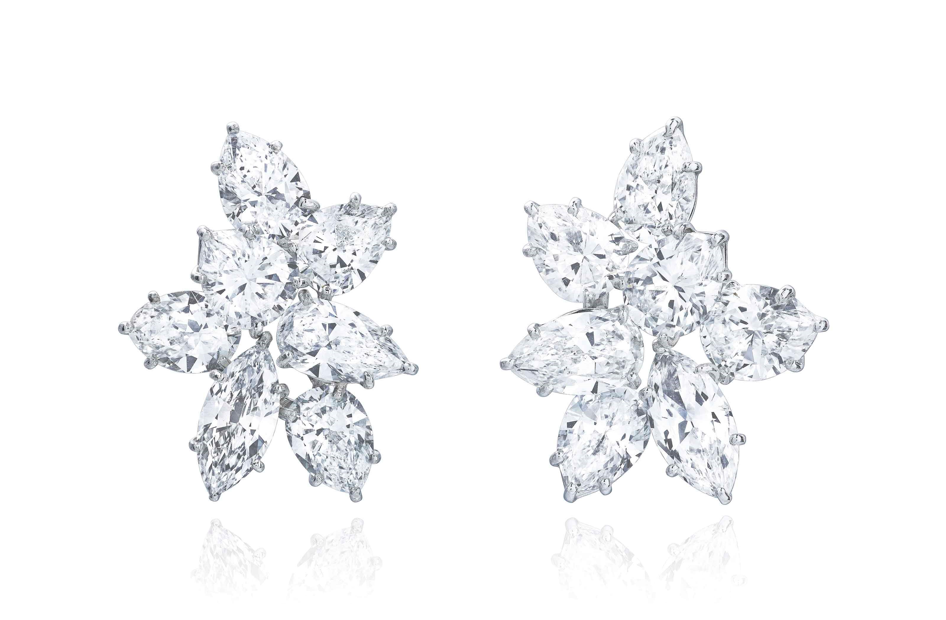 DIAMOND EARRINGS, HARRY WINSTON