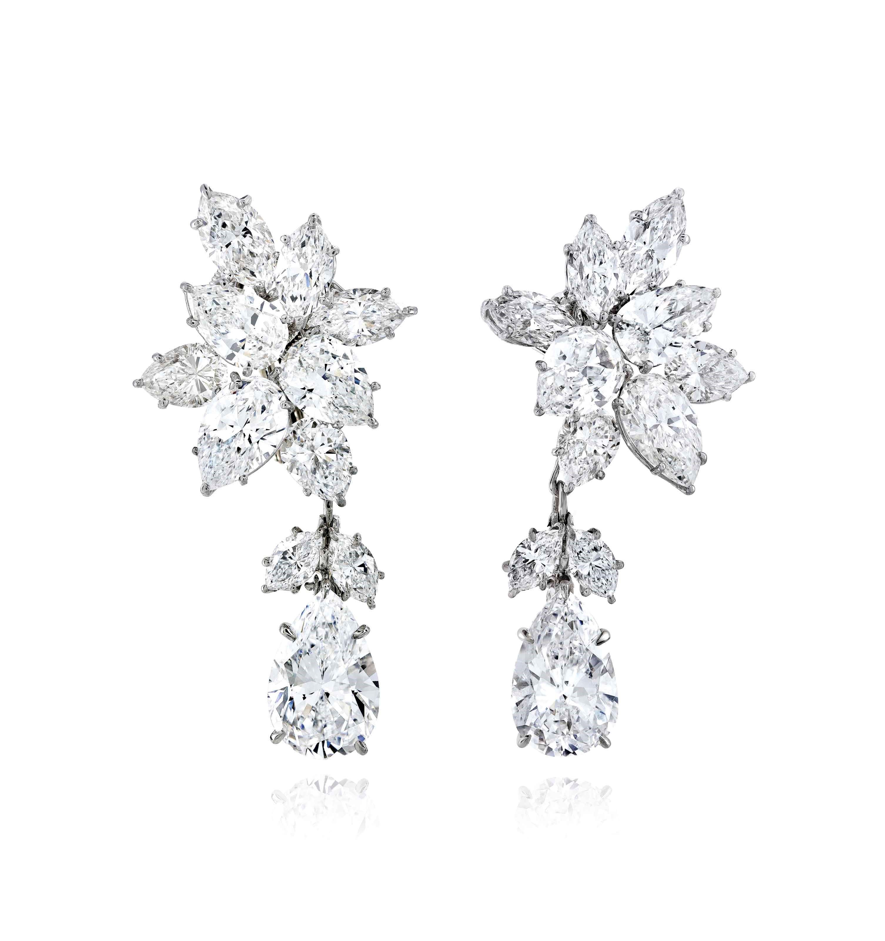 DIAMOND EARRINGS, HARRY WINSTON