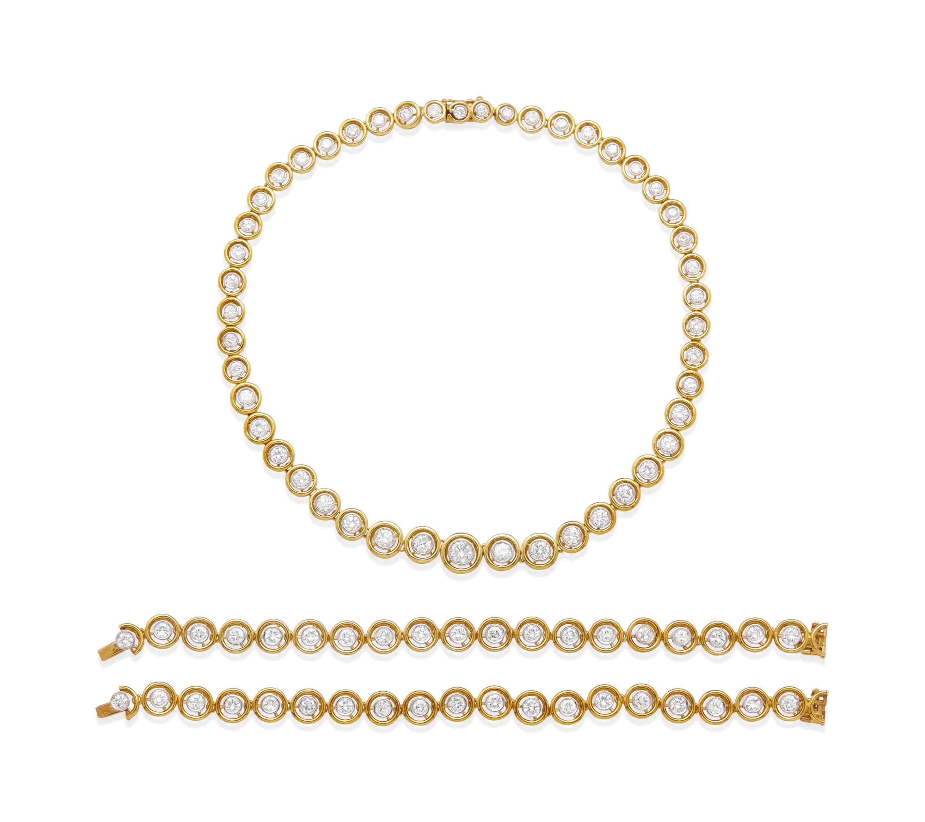 DEMI-PARURE DIAMANTS