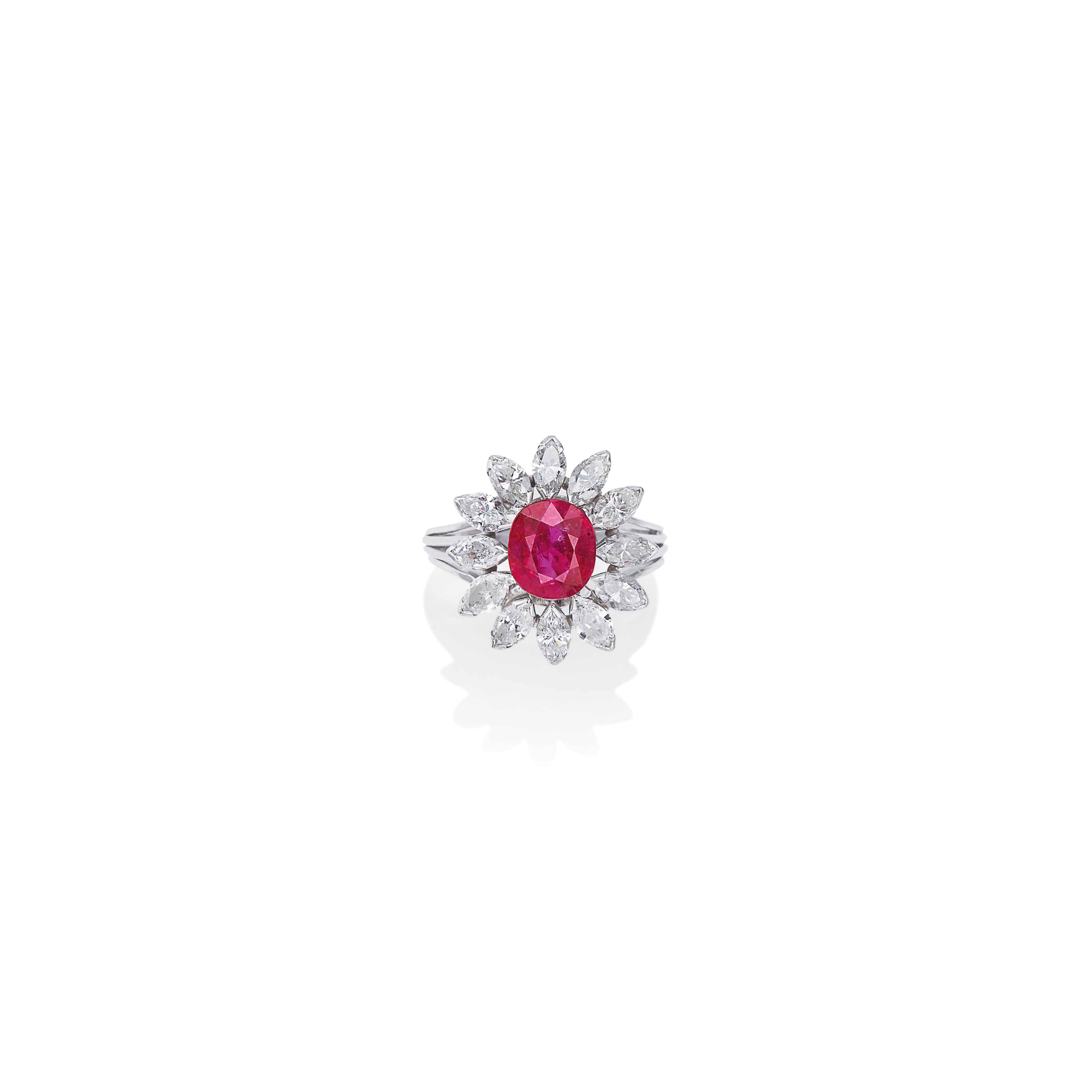 BAGUE RUBIS ET DIAMANTS