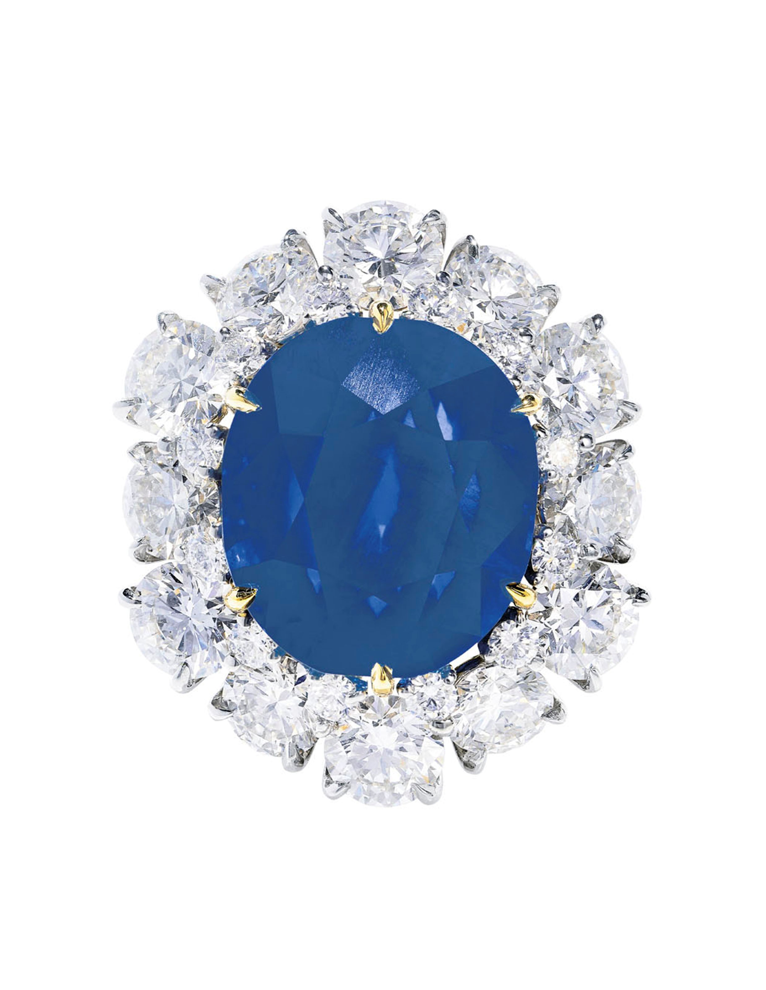 SAPPHIRE AND DIAMOND RING