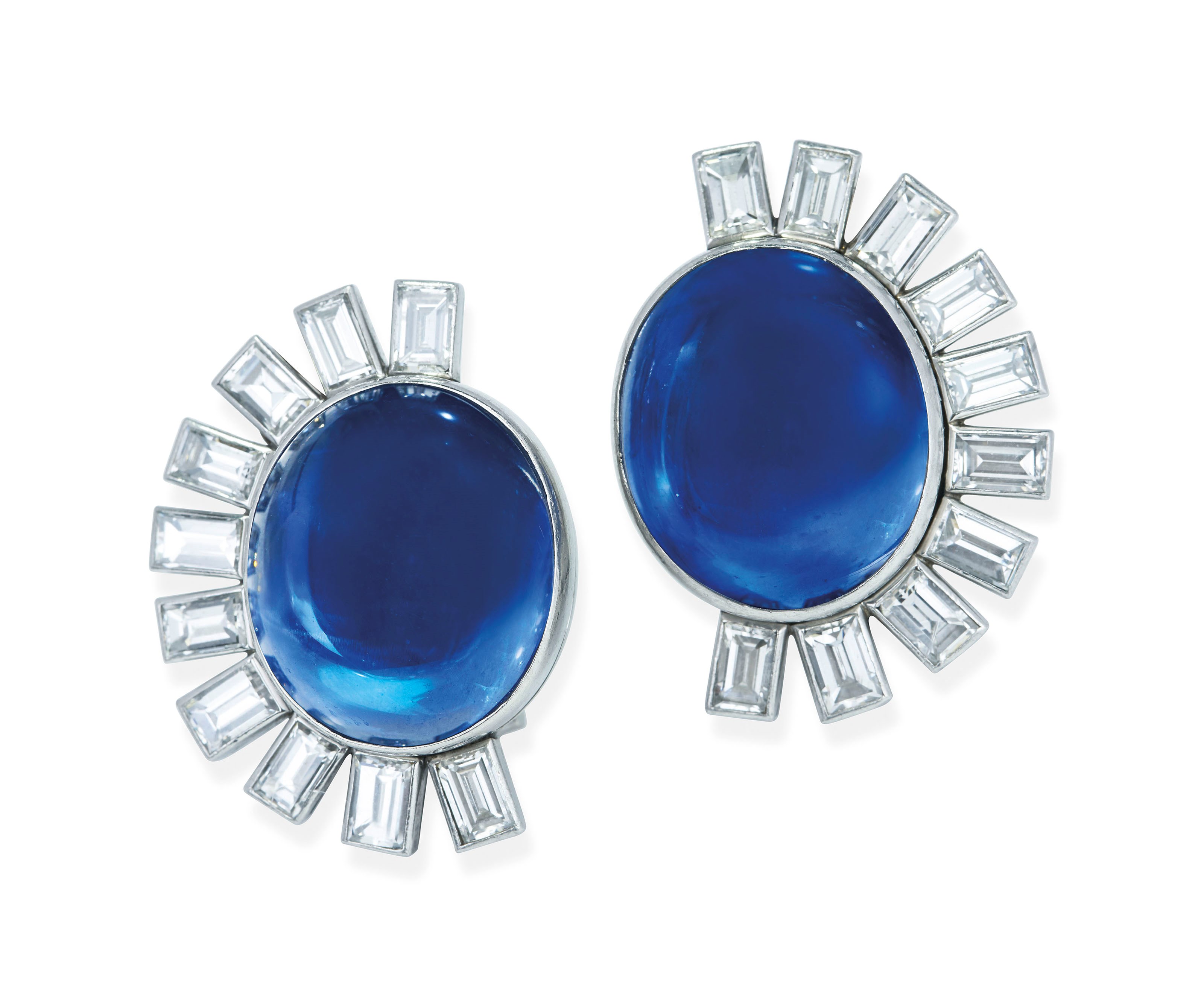 SAPPHIRE AND DIAMOND EARRINGS