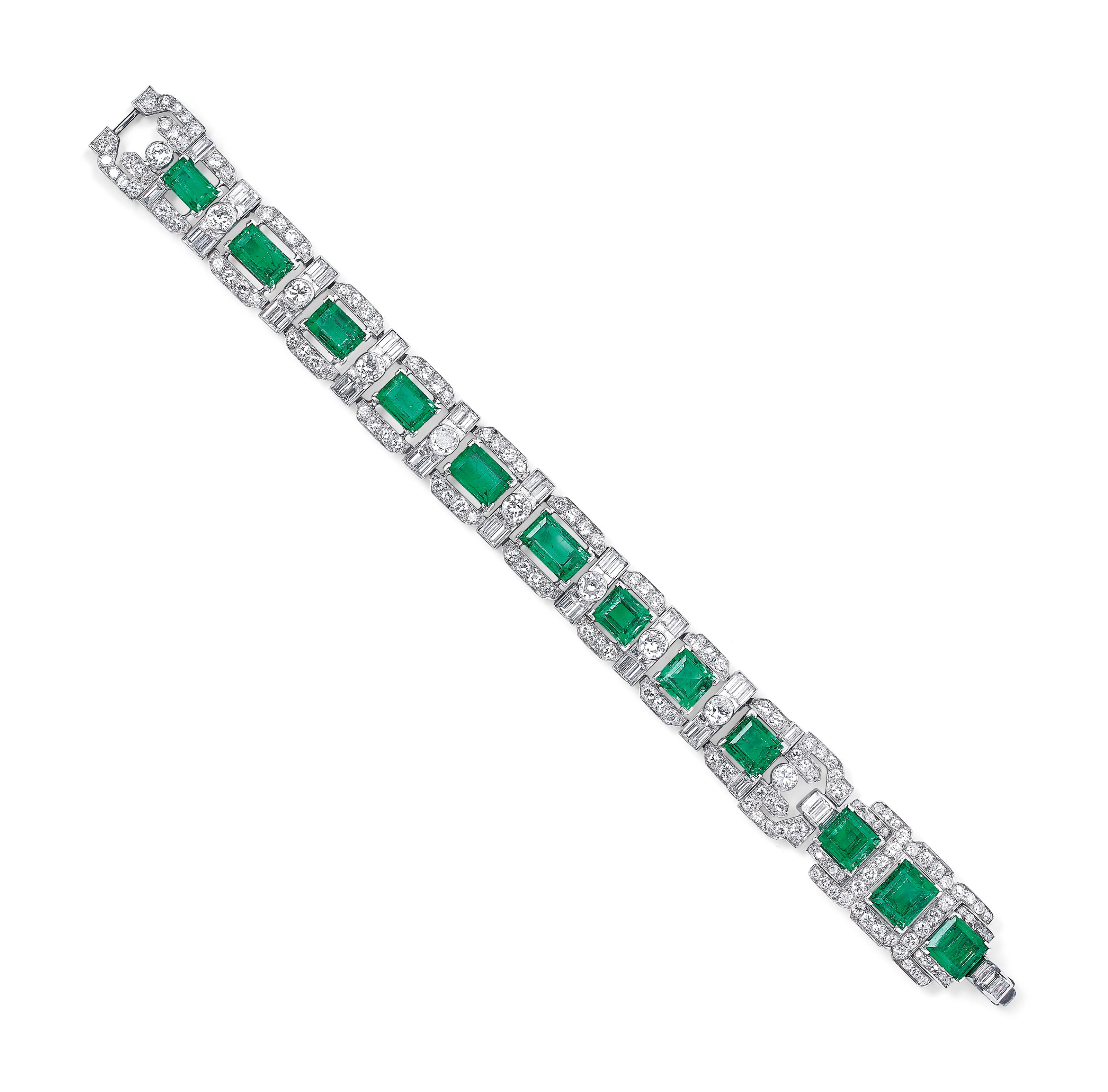 EMERALD AND DIAMOND BRACELET