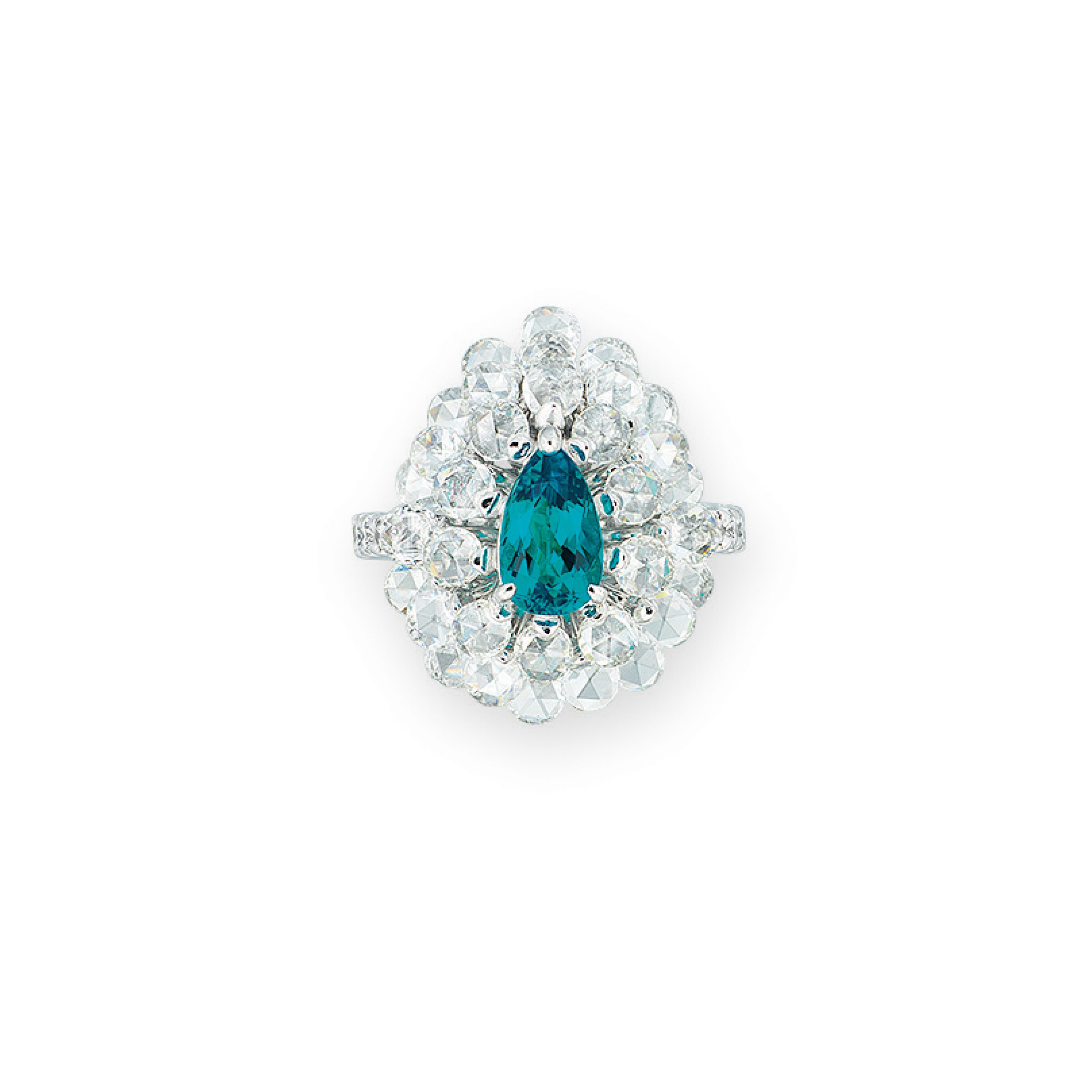 TOURMALINE AND DIAMOND RING