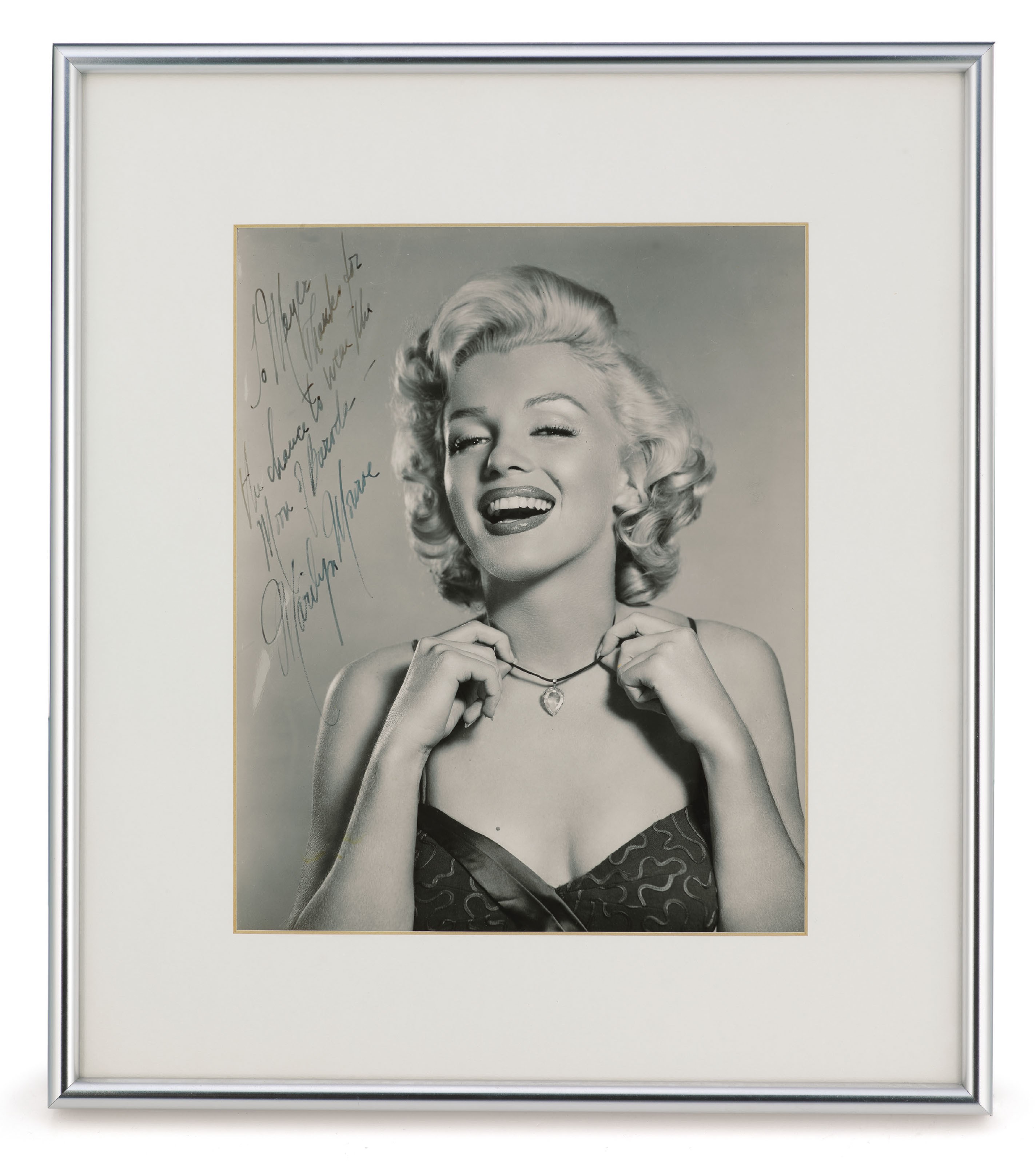 MARILYN MONROE SIGNED PHOTOGRAPH WITH FRAME, FRANK POWOLNY