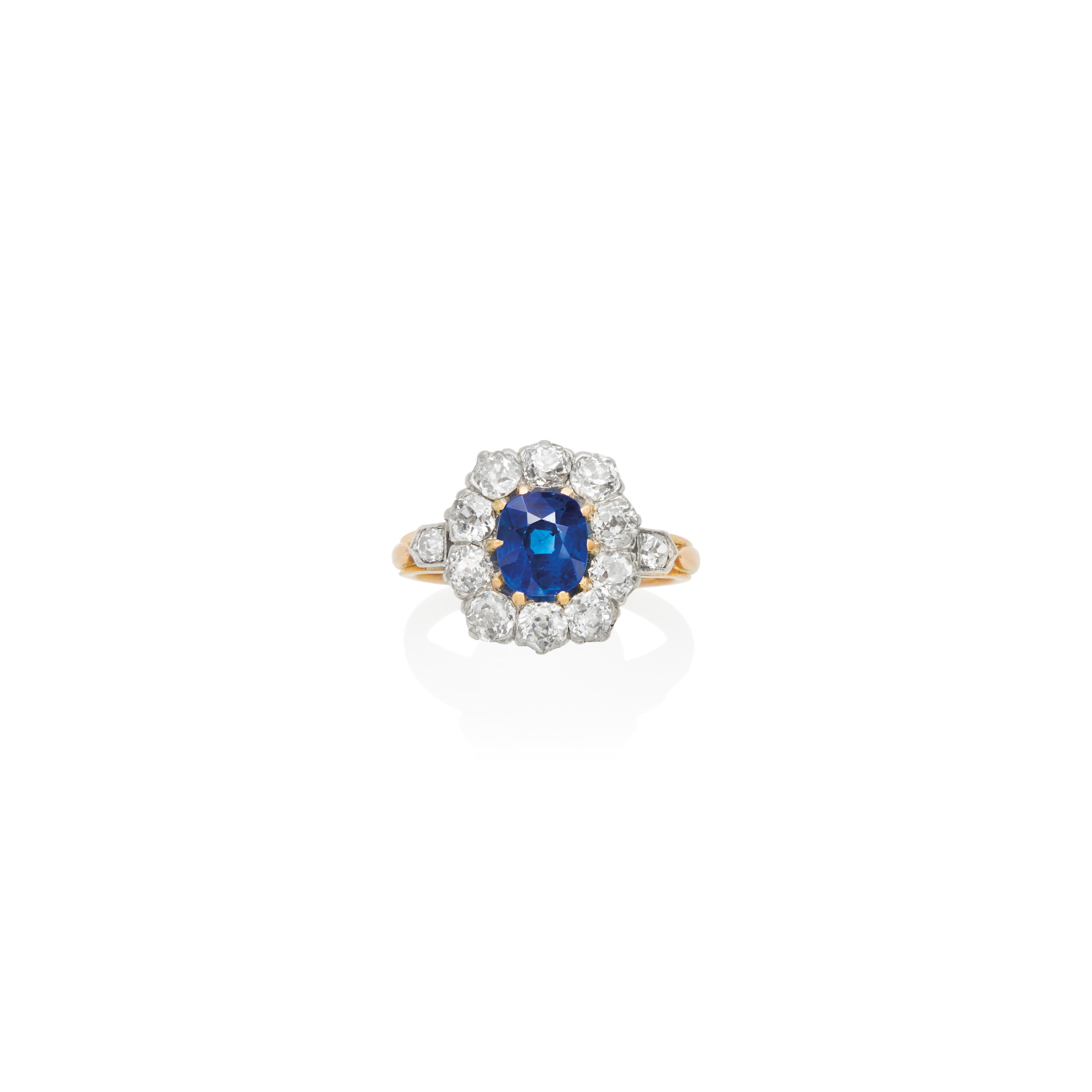 BAGUE SAPHIR ET DIAMANTS