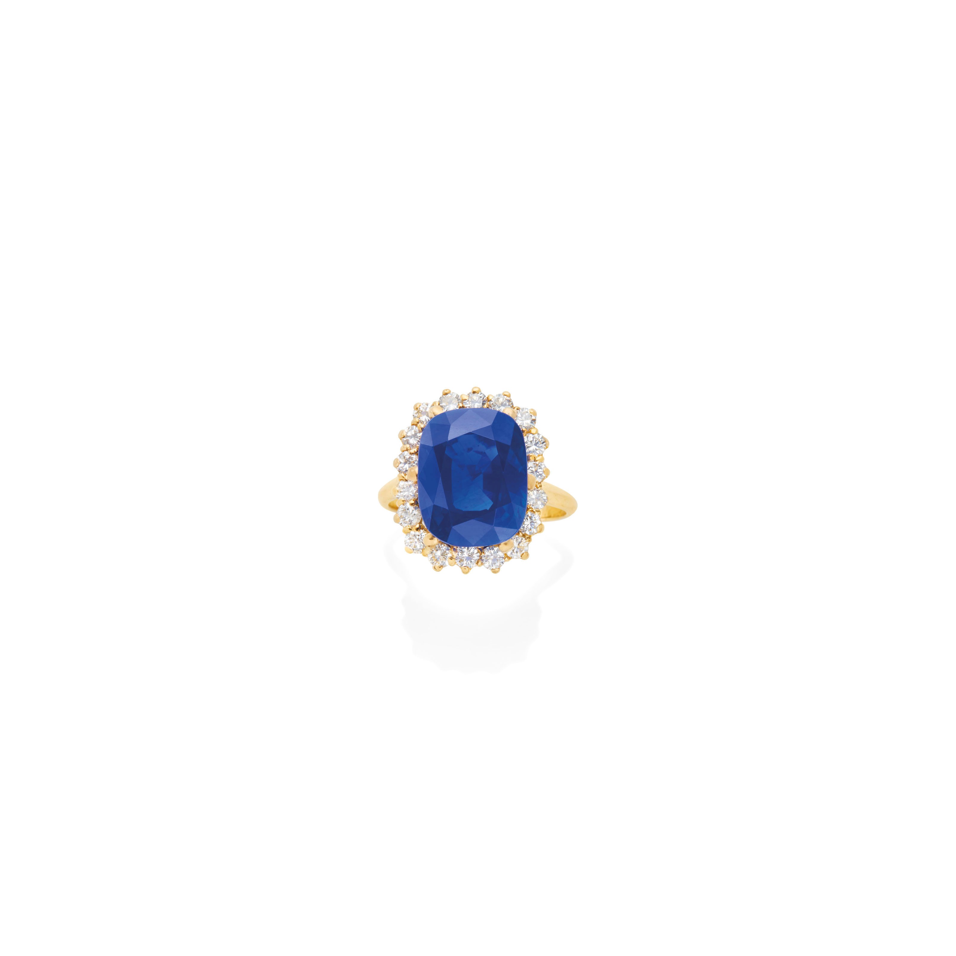 BAGUE SAPHIR ET DIAMANTS