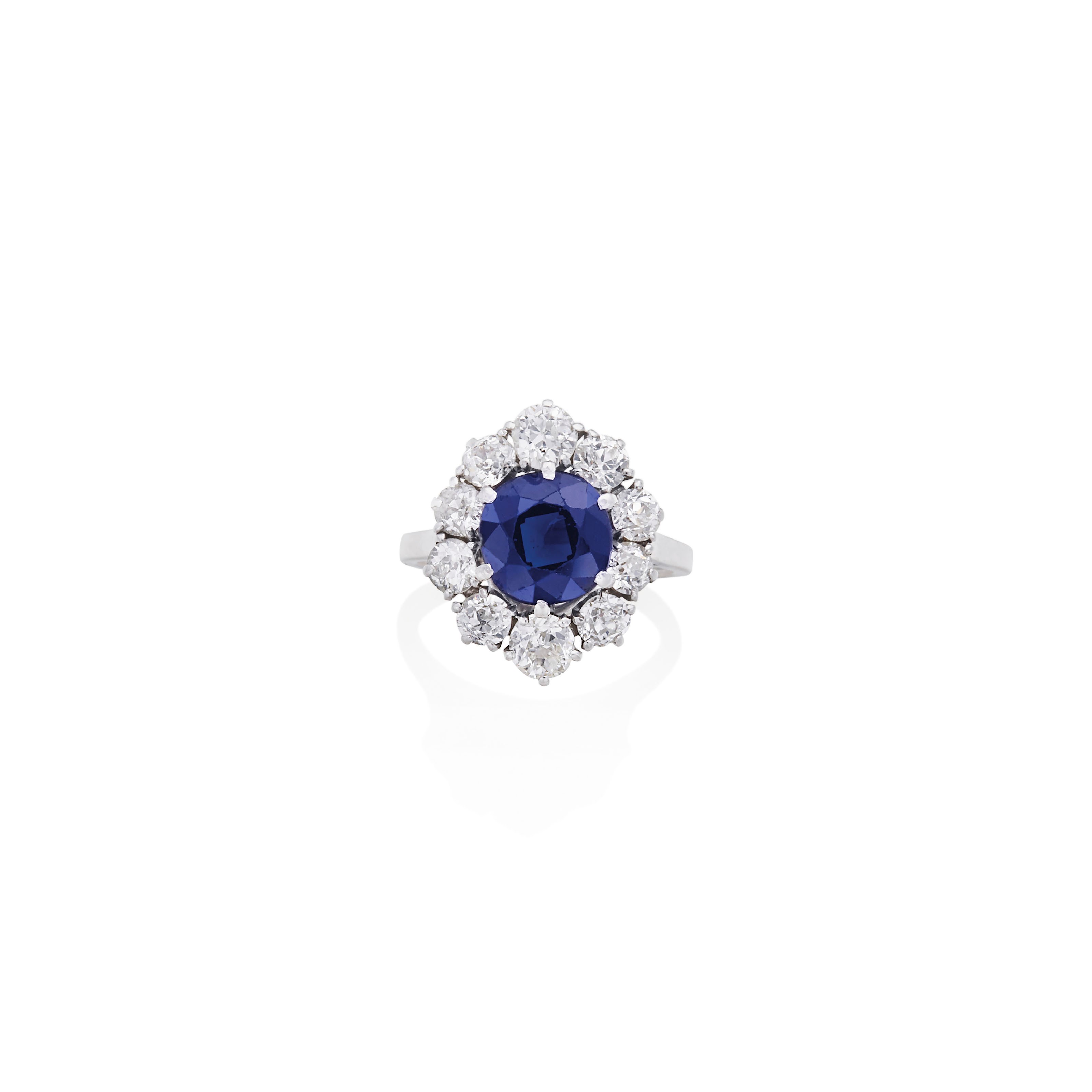 BAGUE SAPHIR ET DIAMANTS
