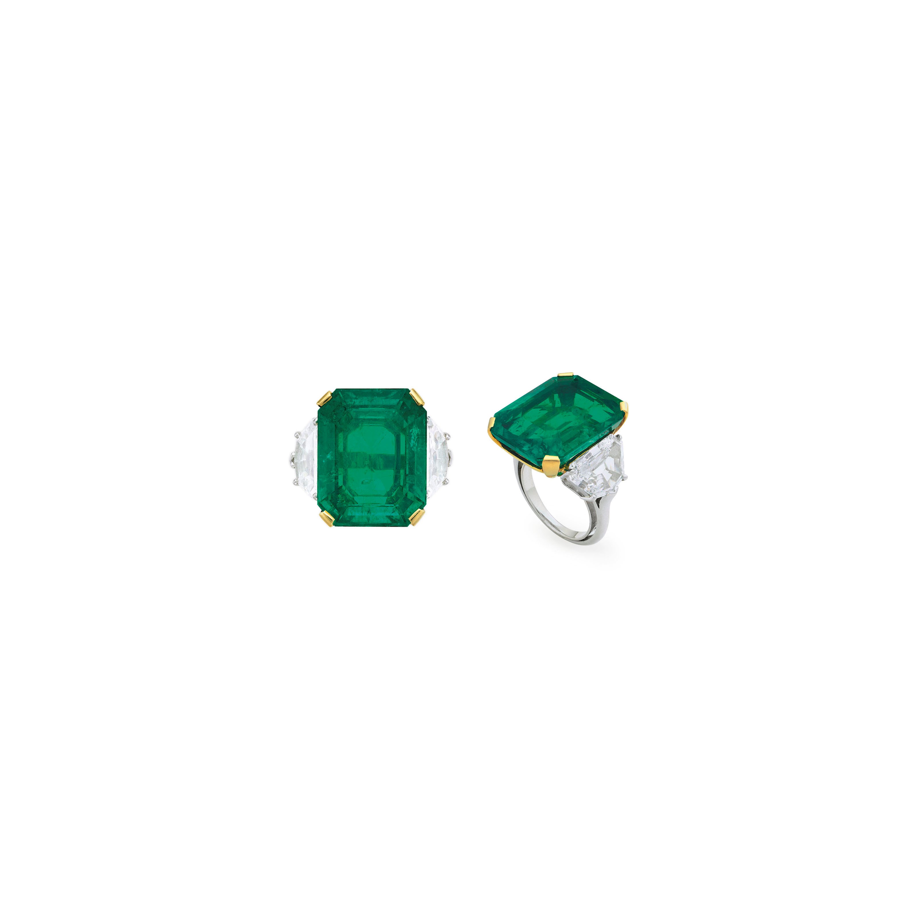 EMERALD AND DIAMOND RING