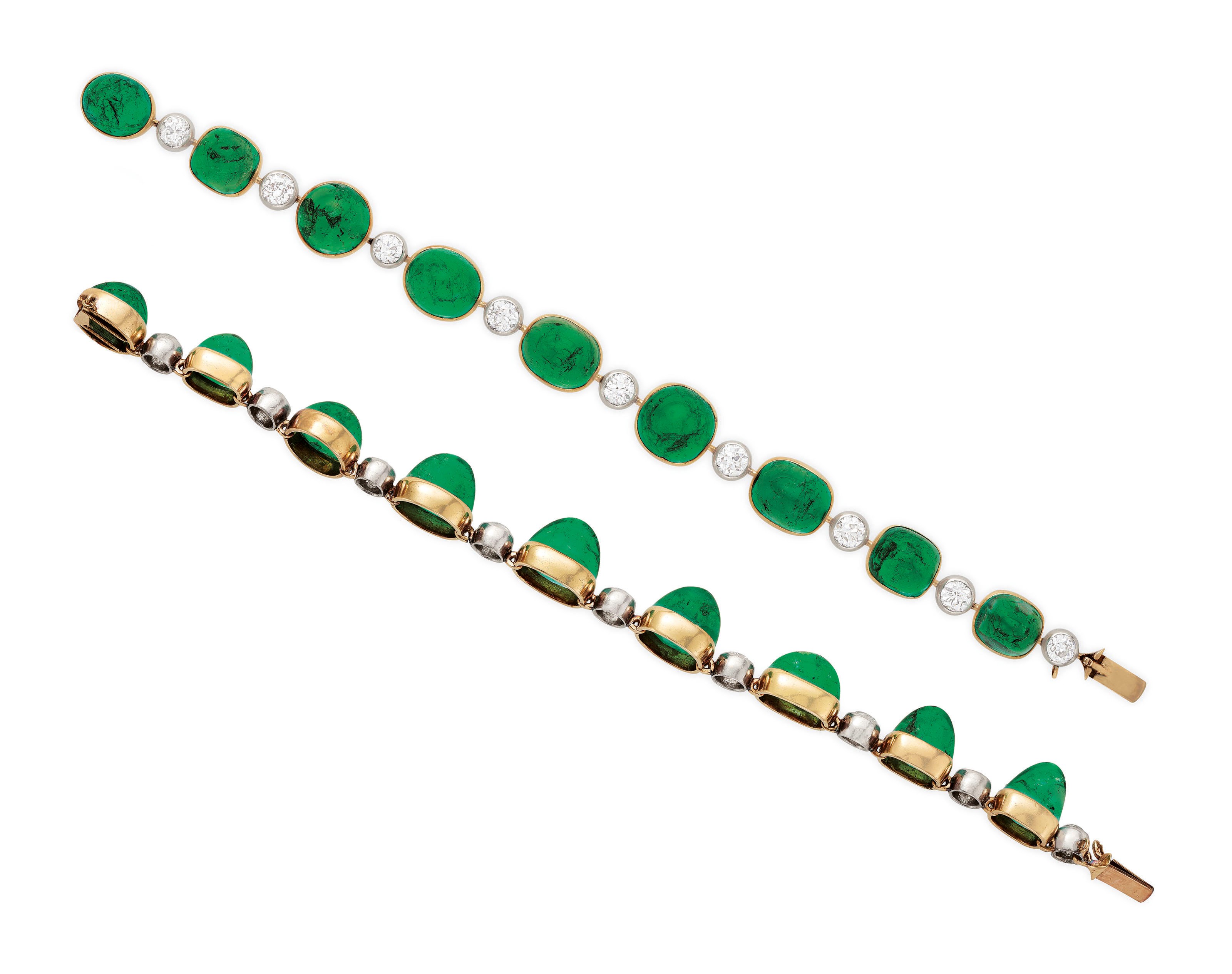 EMERALD AND DIAMOND BRACELET