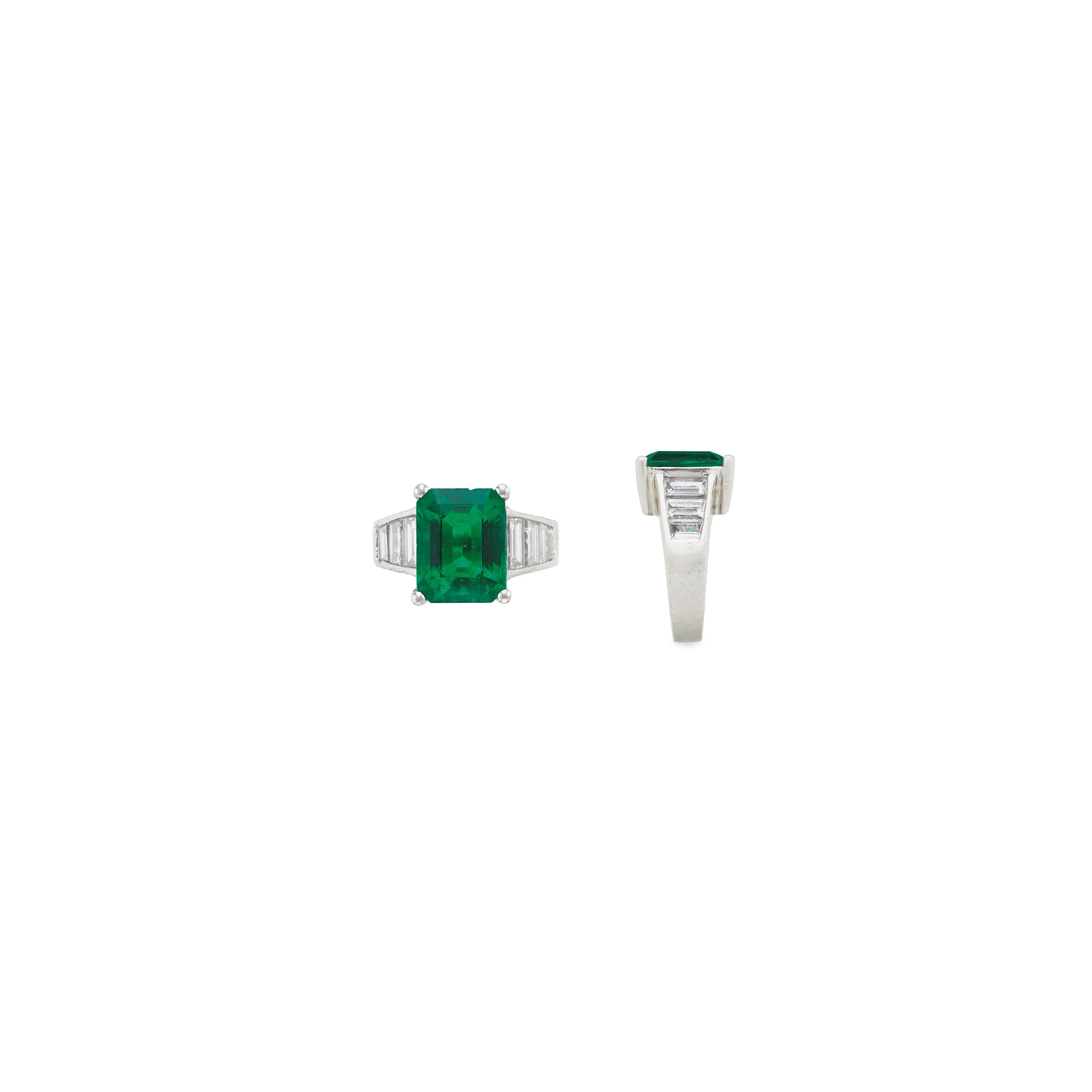 EMERALD AND DIAMOND RING