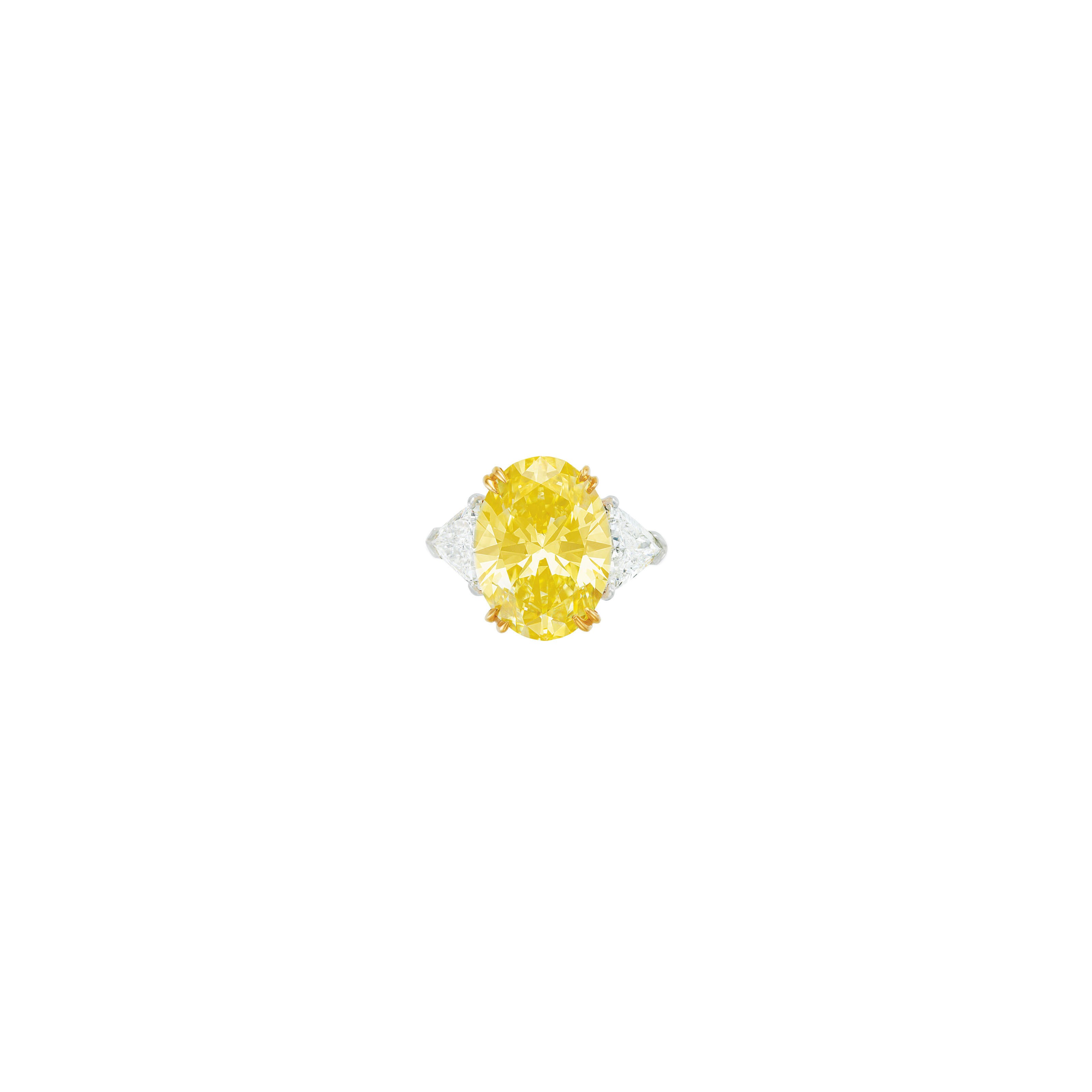 COLORED DIAMOND AND DIAMOND RING