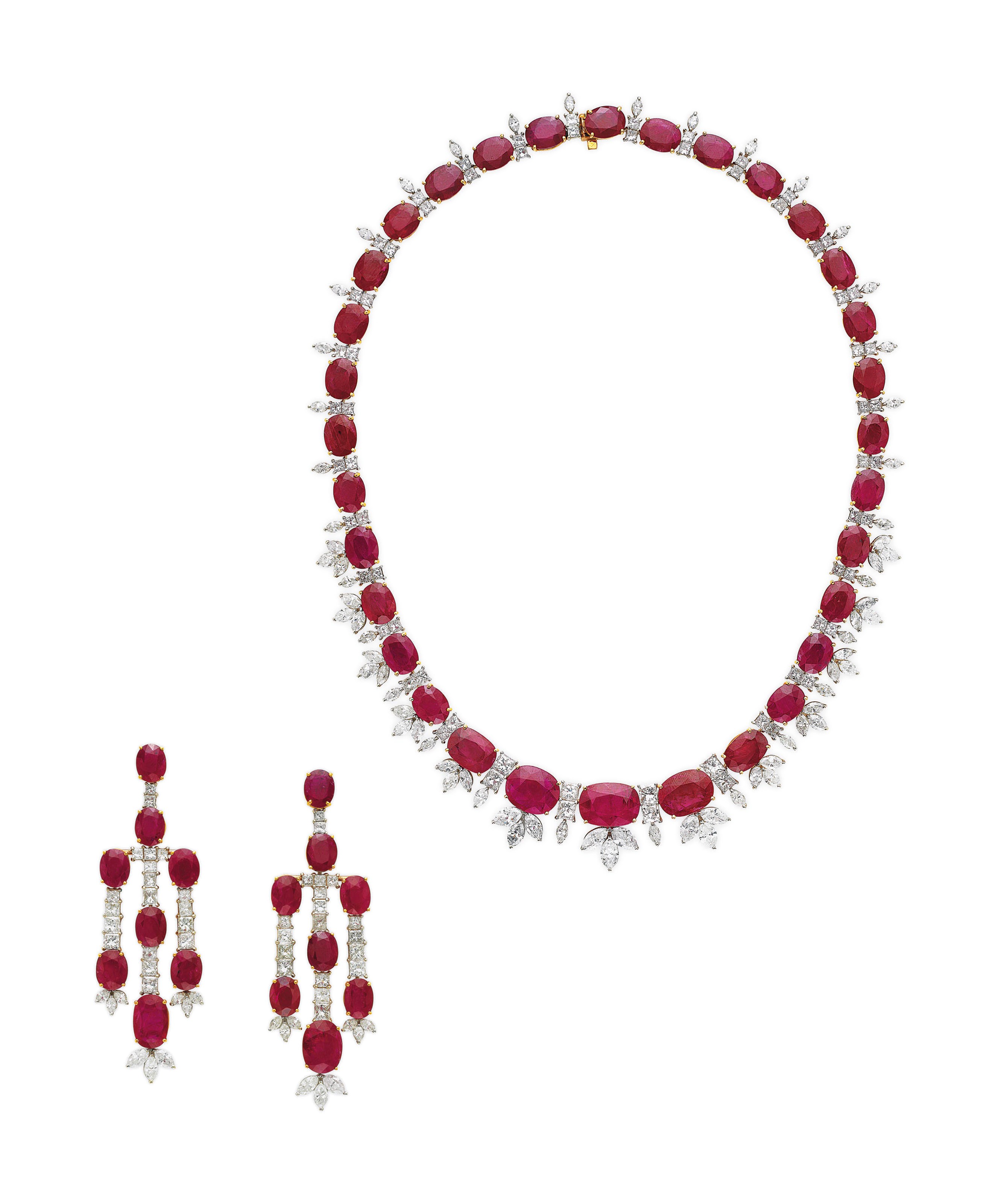 RUBY AND DIAMOND SET