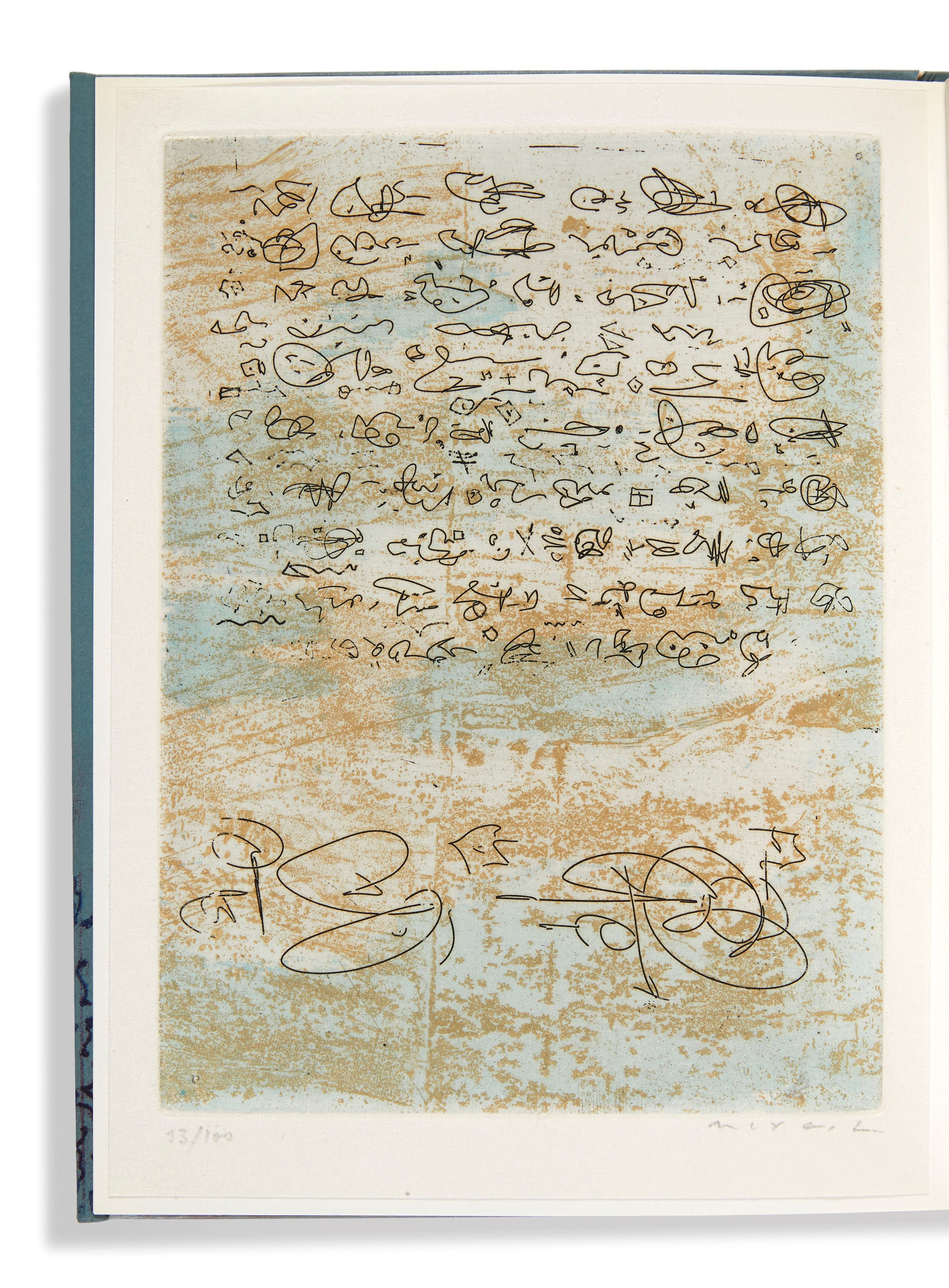ERNST (M.). Écritures. Paris, Le Point cardinal, 1970, in-4°, broché, couverture à rabats, chemise et étui à dos d’écailles vernies d’éditeur.
