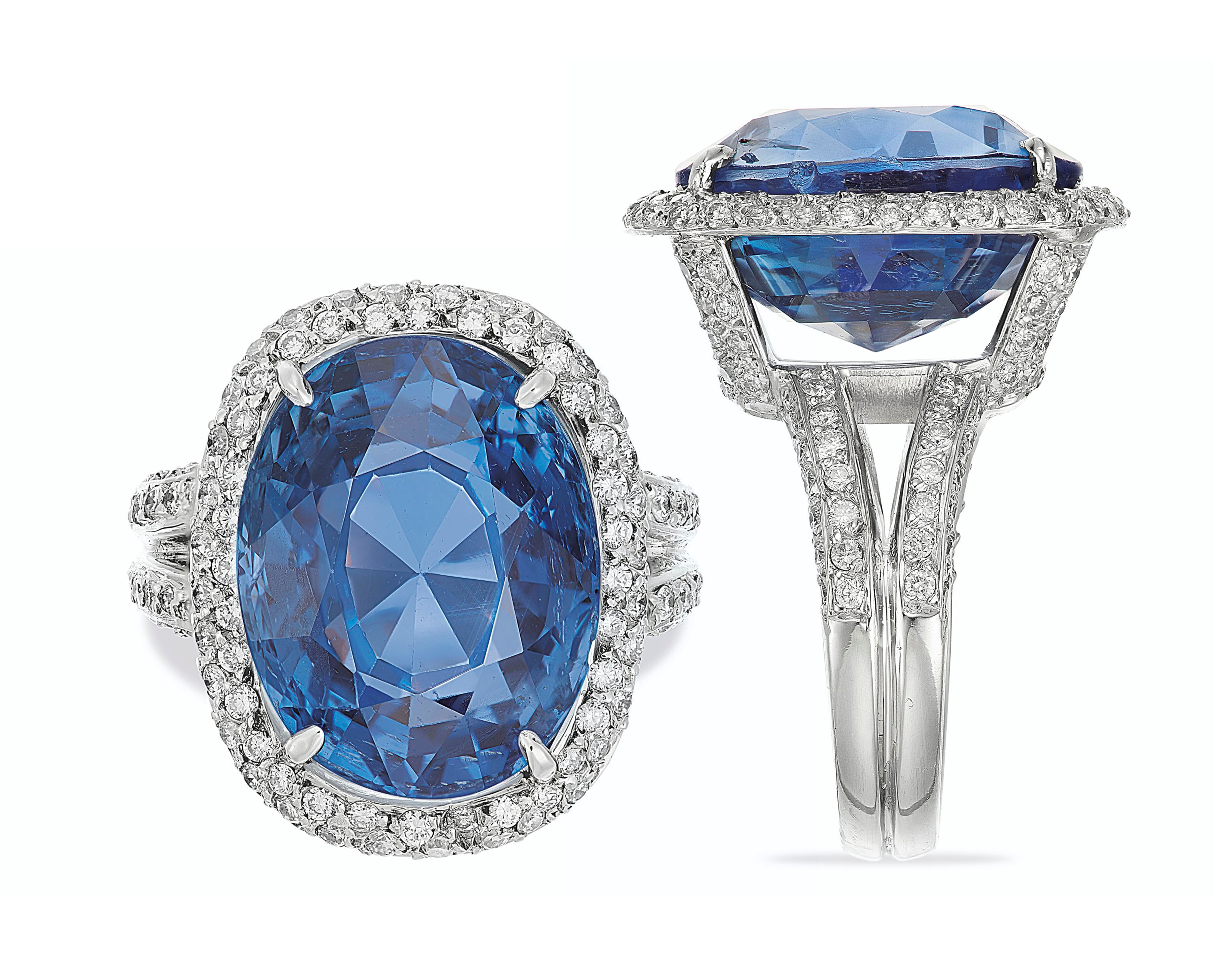 SAPPHIRE AND DIAMOND RING