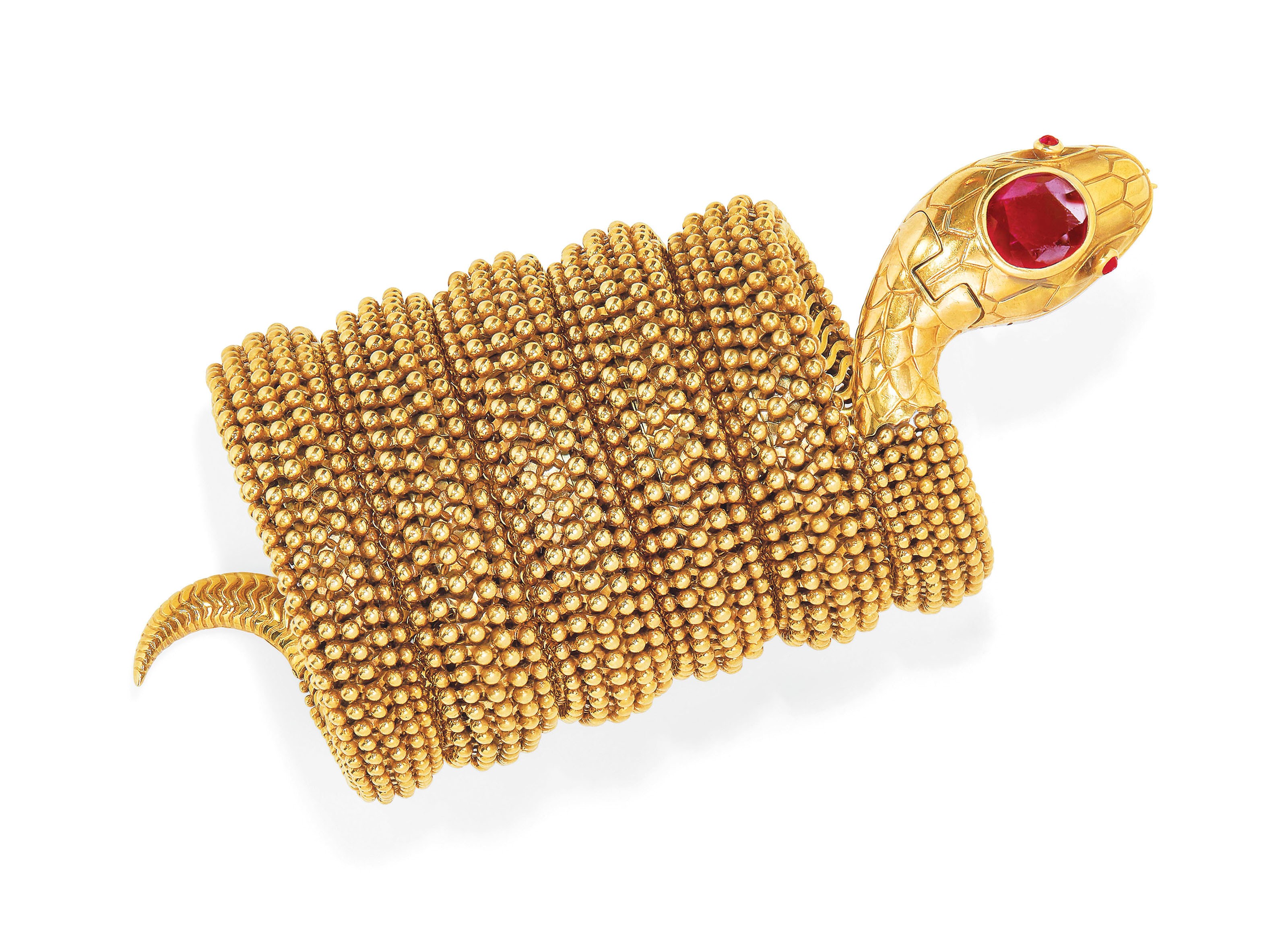 RUBY 'SERPENTI' BRACELET-WATCH, BULGARI