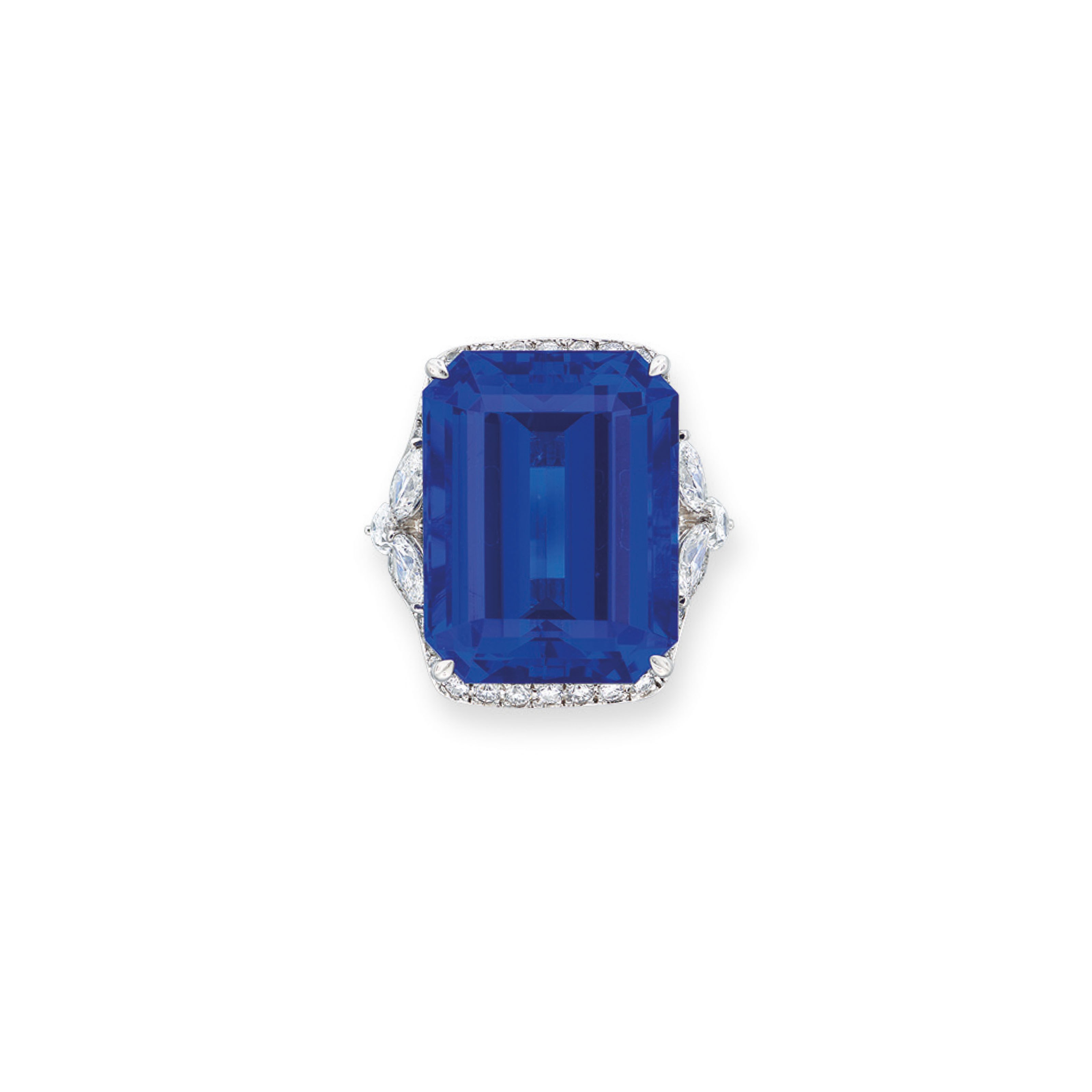 TANZANITE AND DIAMOND RING
