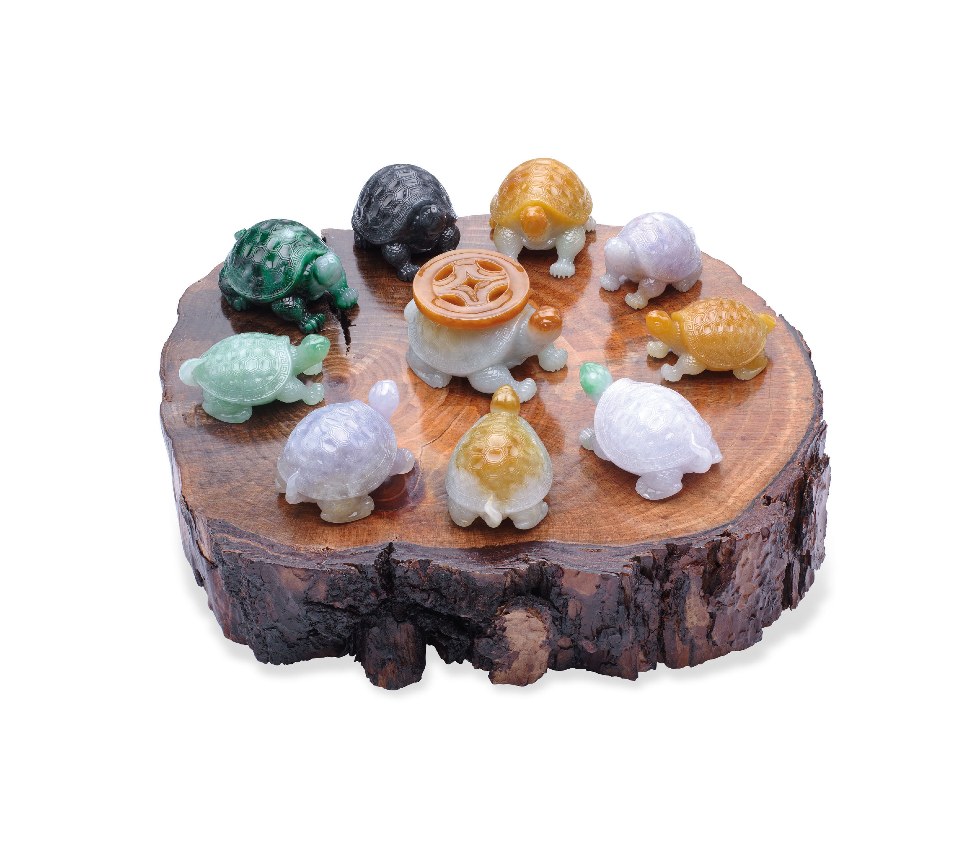 SET OF JADEITE CARVINGS