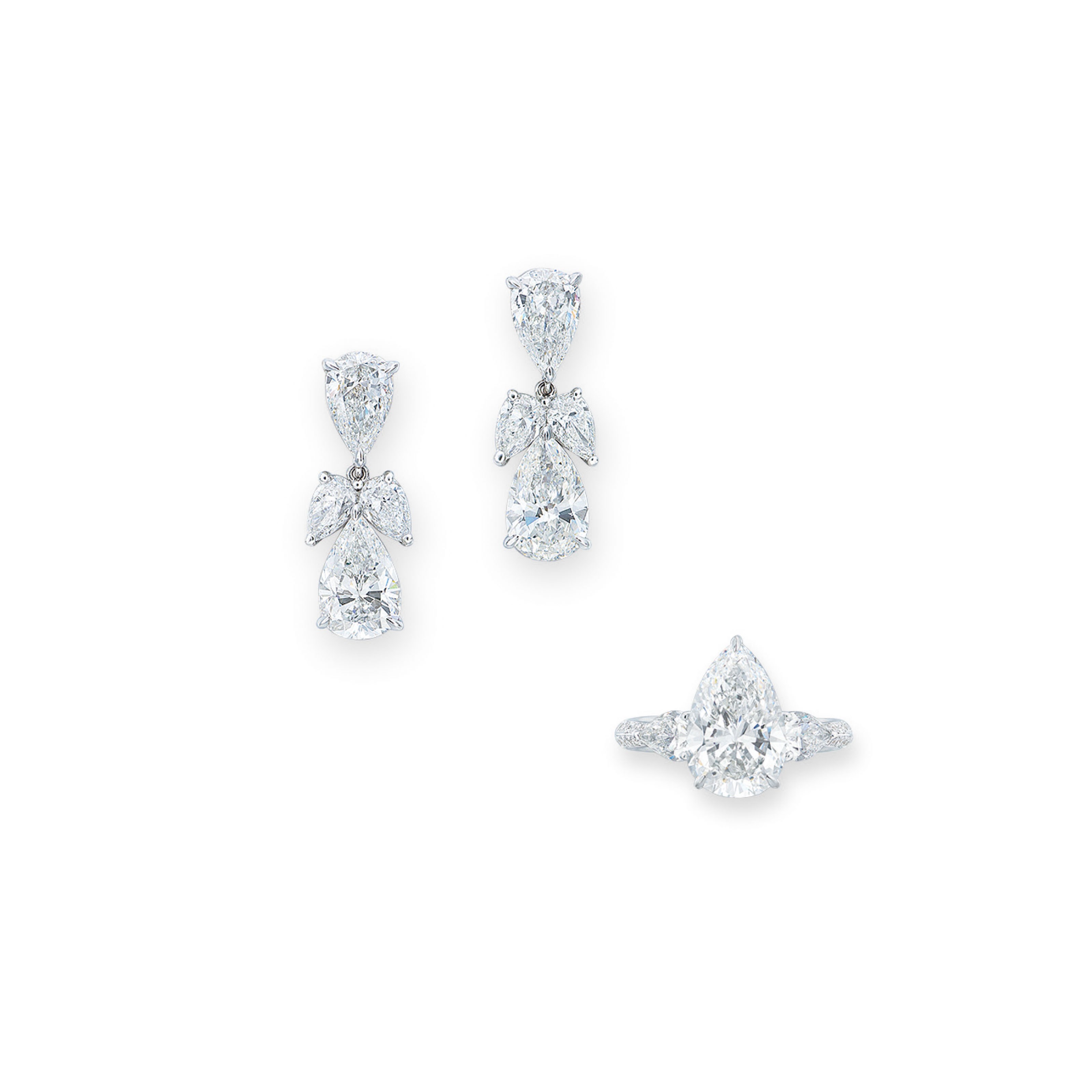 DIAMOND RING AND EARRINGS