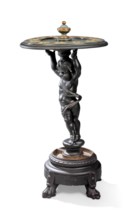 A LACQUERED-BRASS-MOUNTED OCCASIONAL TABLE