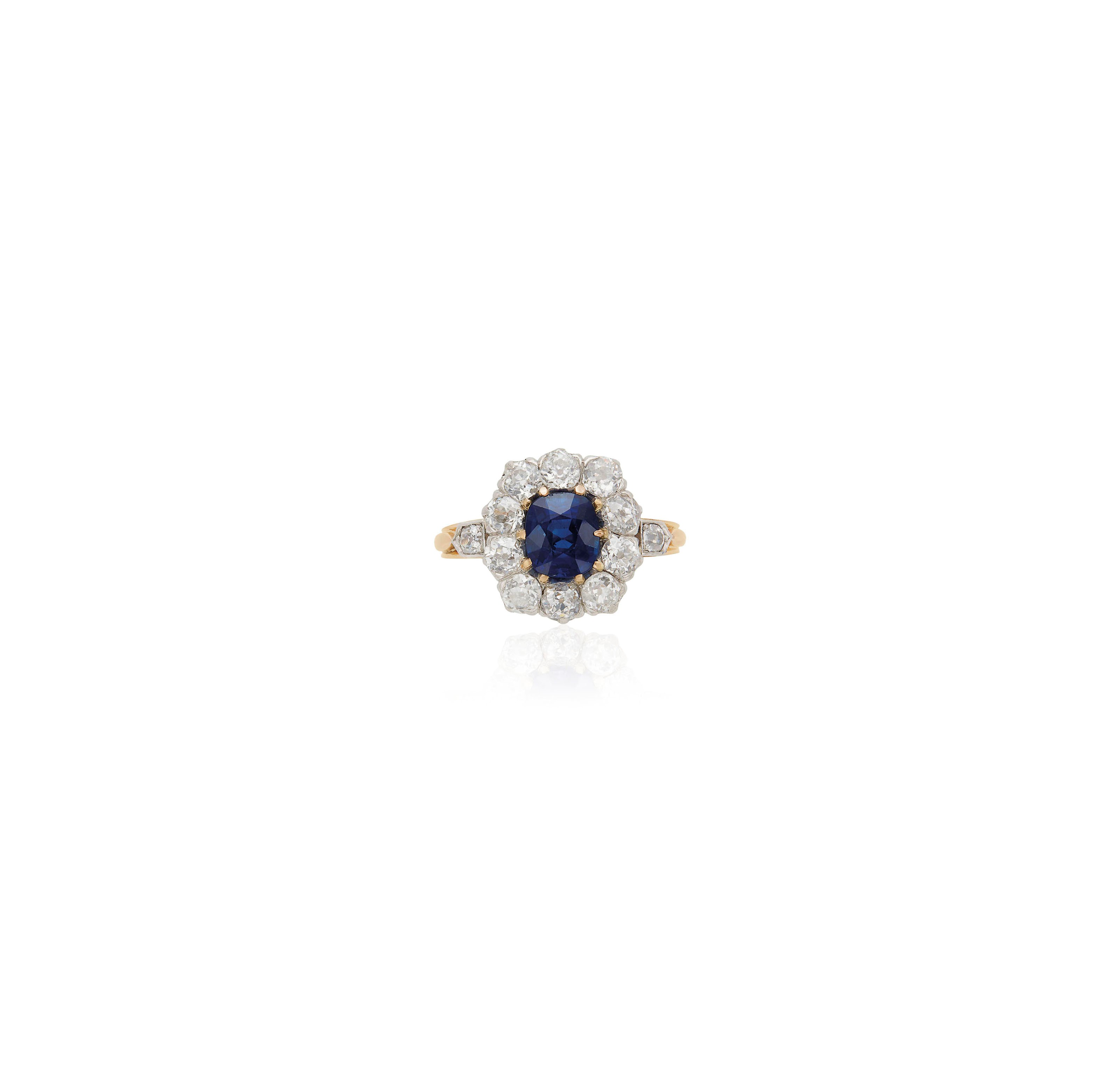 BAGUE SAPHIR ET DIAMANTS