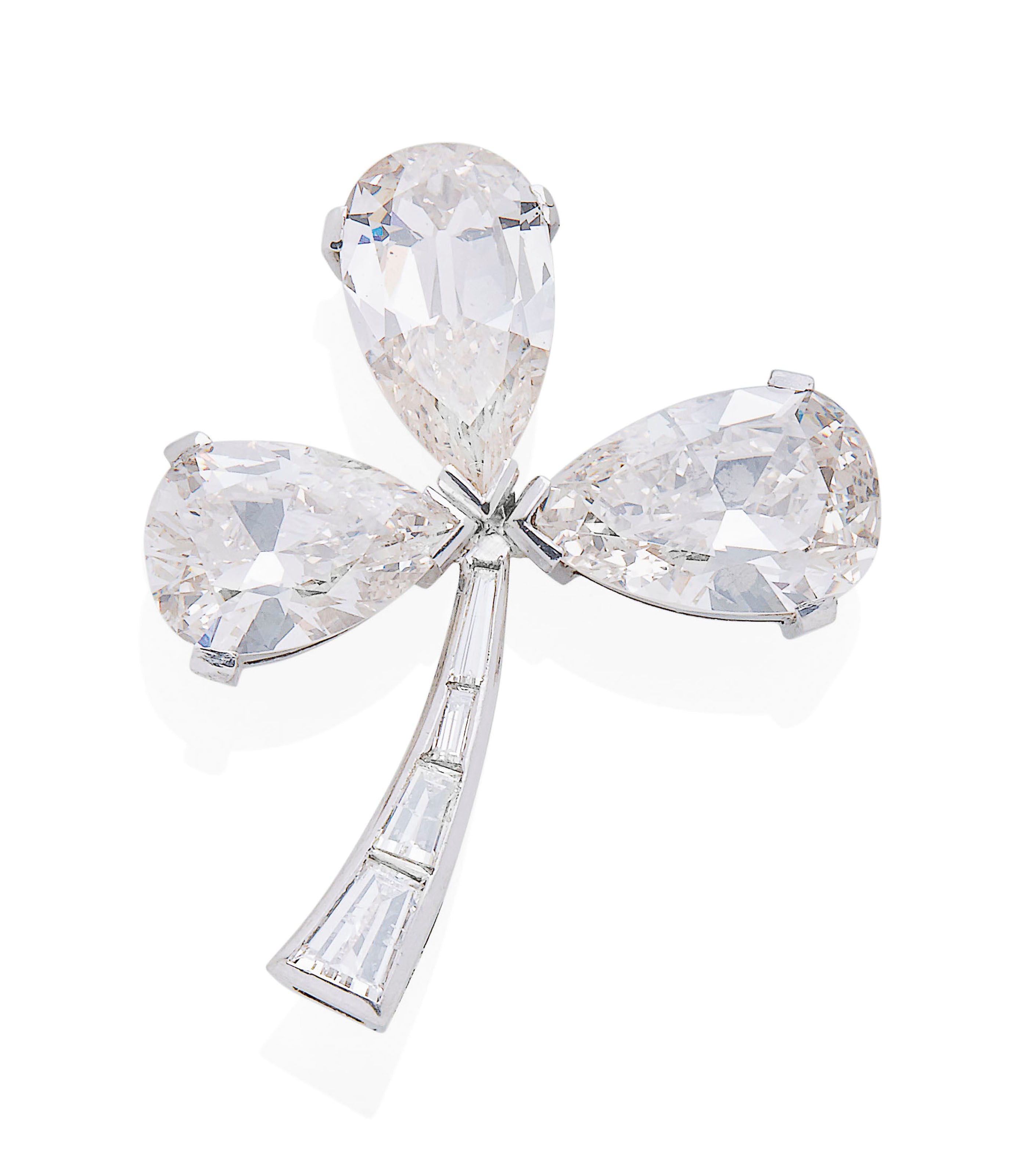 BROCHE TRÈFLE DIAMANTS