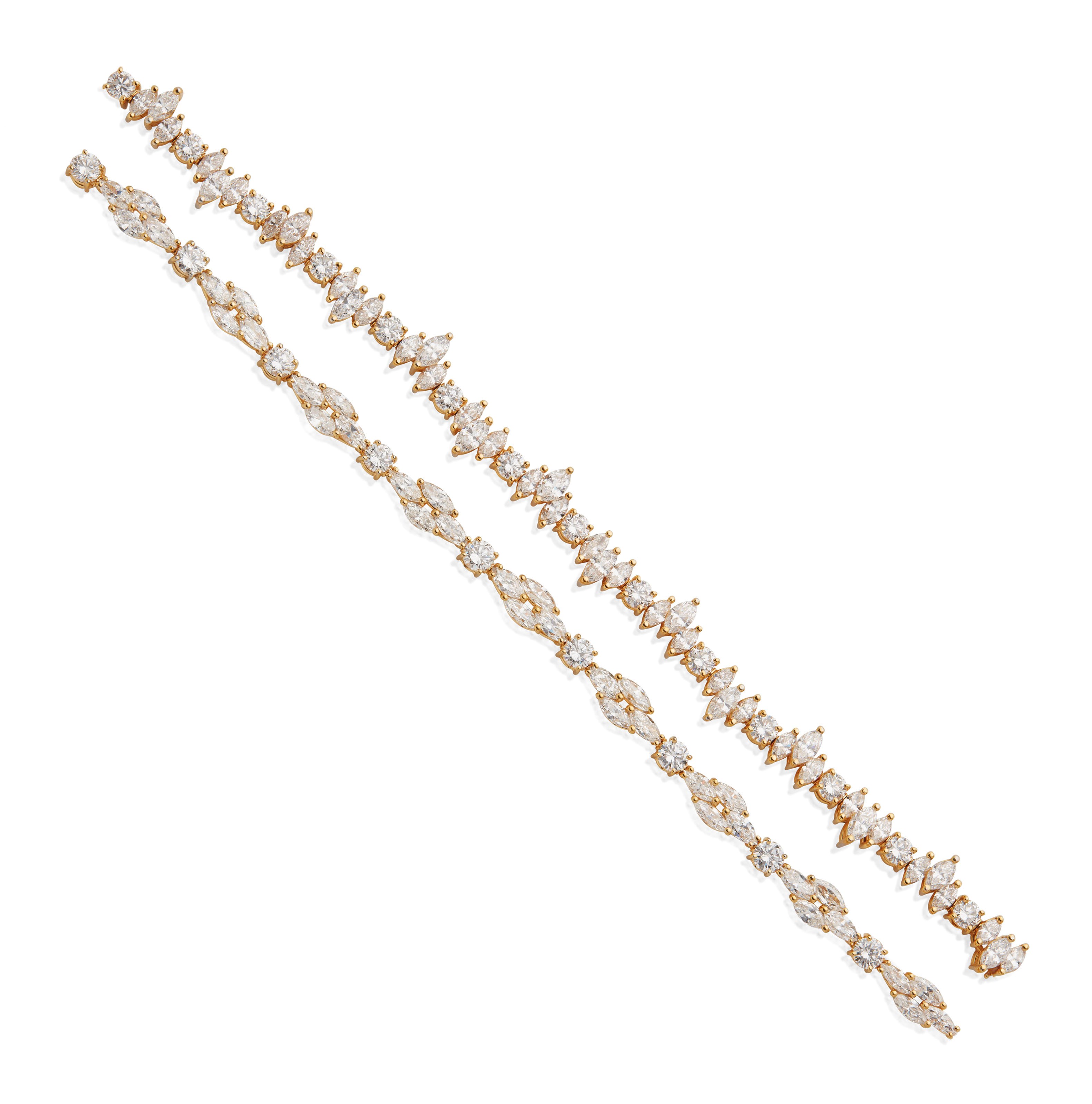 DEUX BRACELETS DIAMANTS