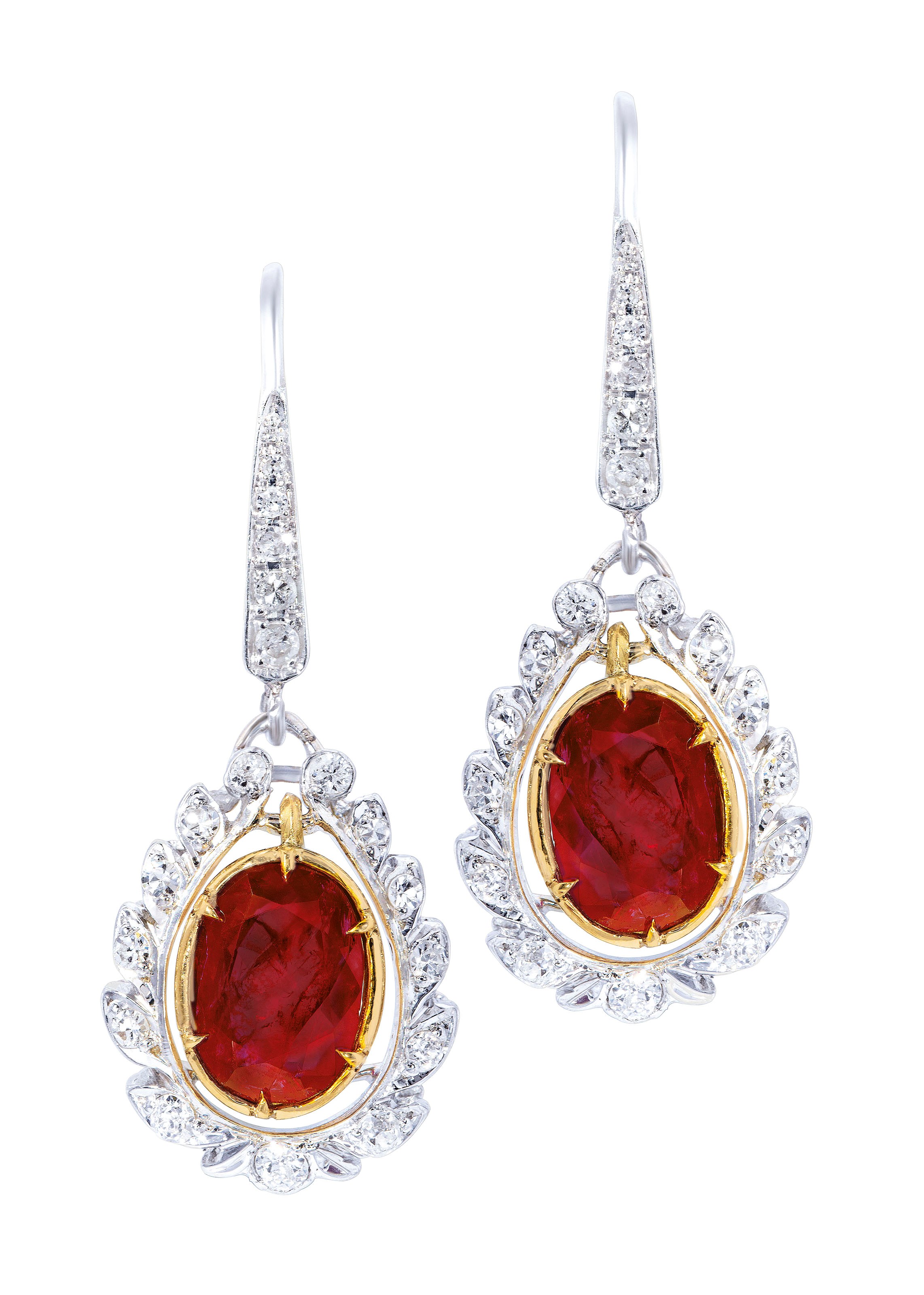 RUBY AND DIAMOND EARRINGS