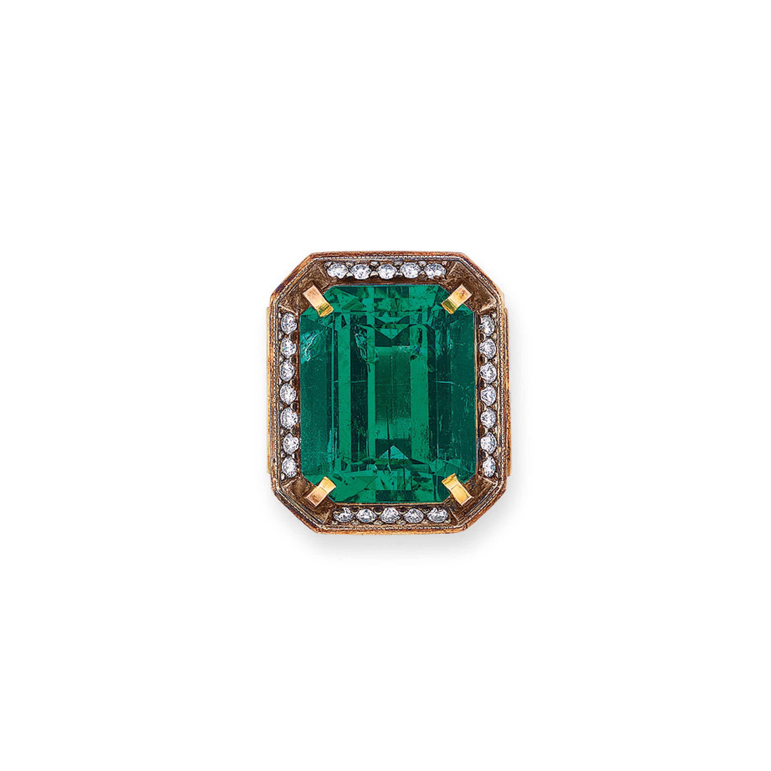 EMERALD AND DIAMOND RING
