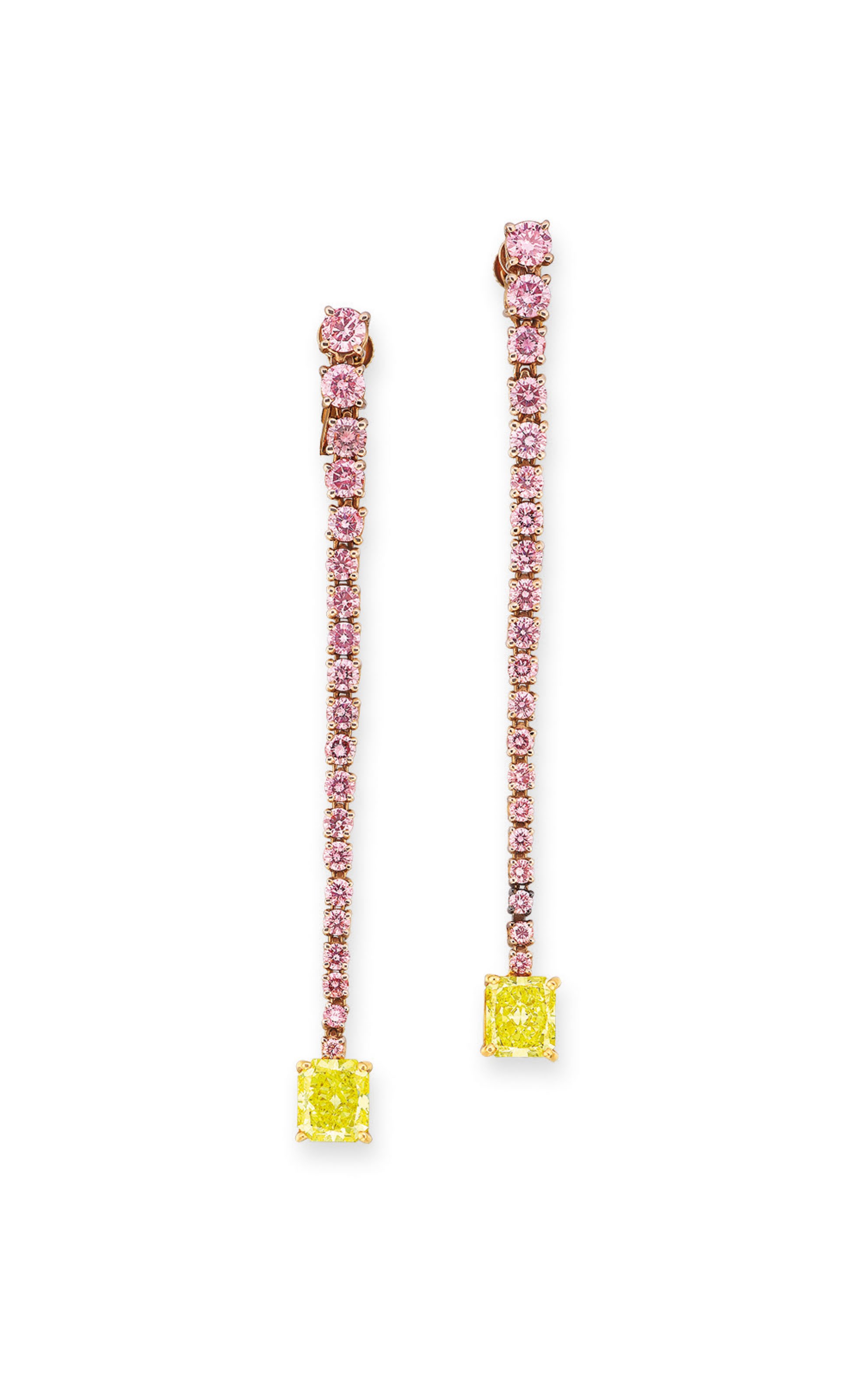 COLOURED DIAMOND EARRINGS, GRAFF