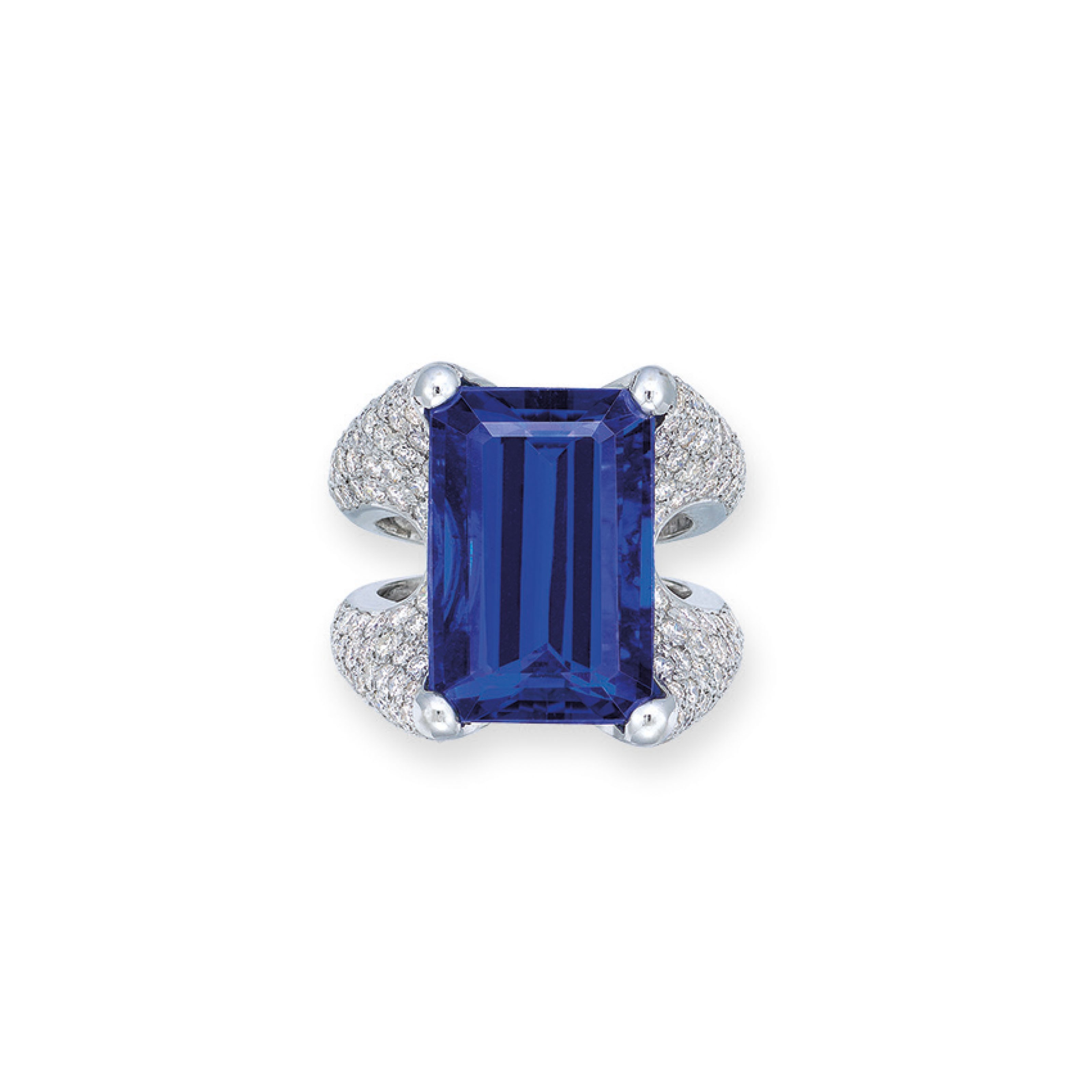 TANZANITE AND DIAMOND RING