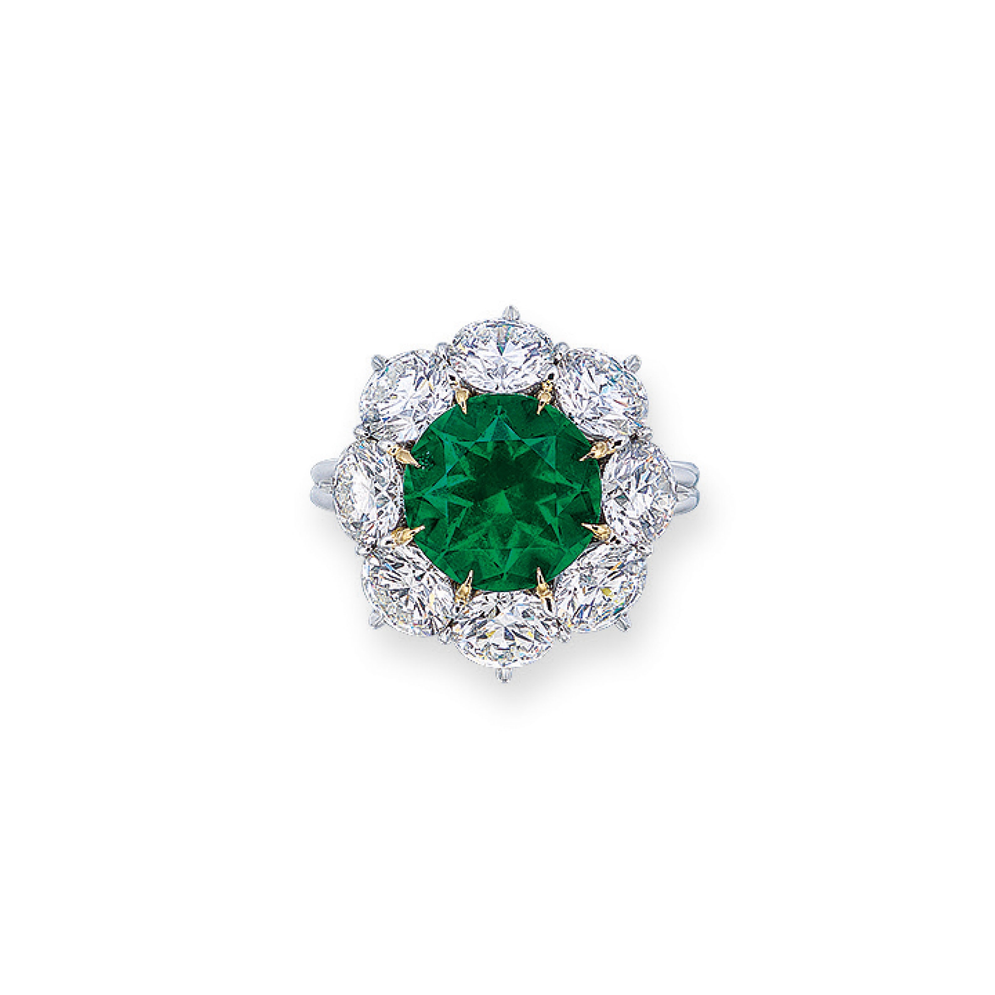 EMERALD AND DIAMOND RING